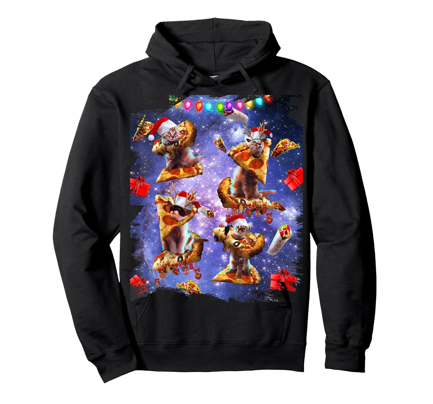 Space Pizza Cat, Christmas Cats, Funny T-Shirt