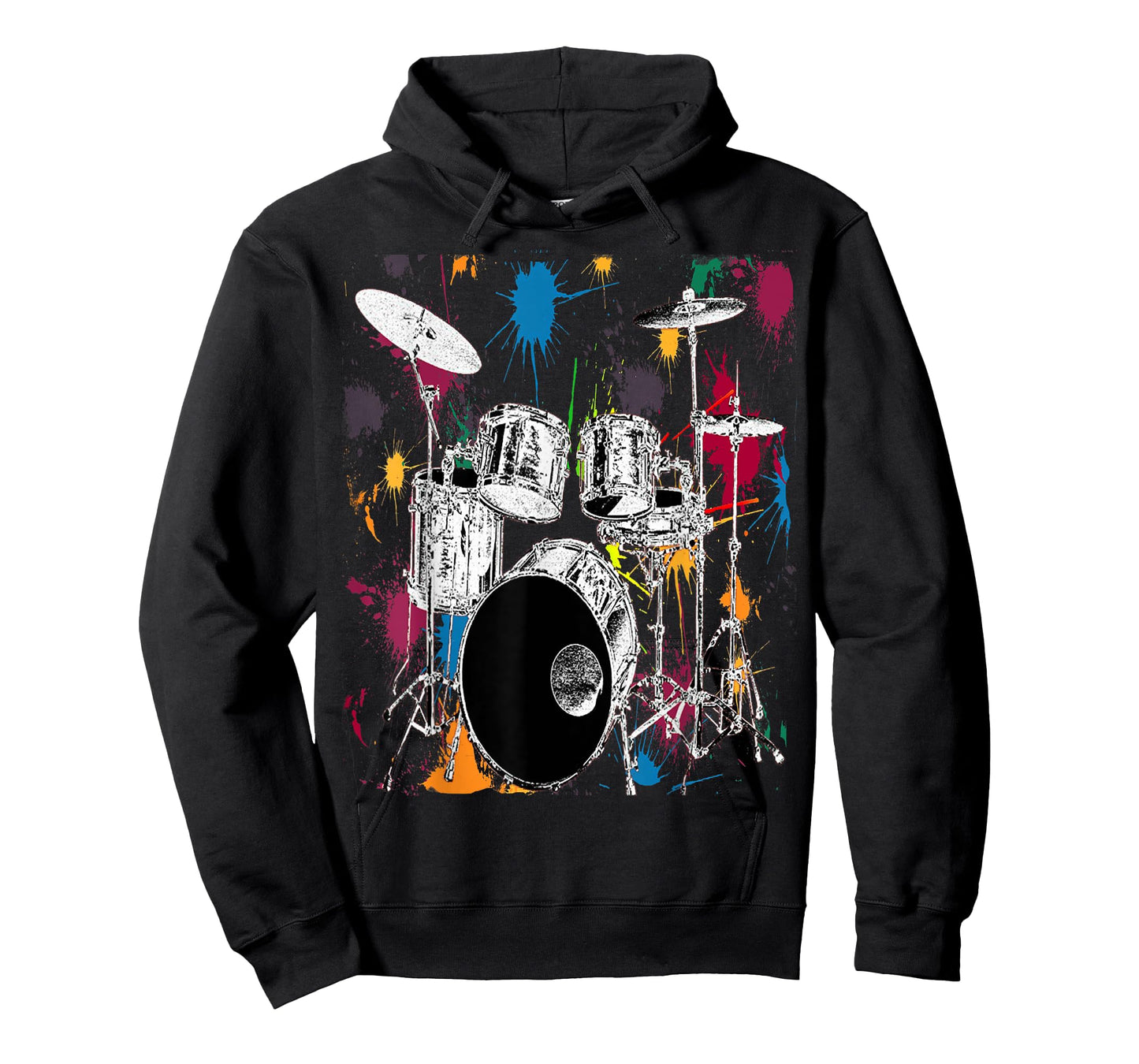 Drummer Silver Drum Set Artistic Design T-Shirt