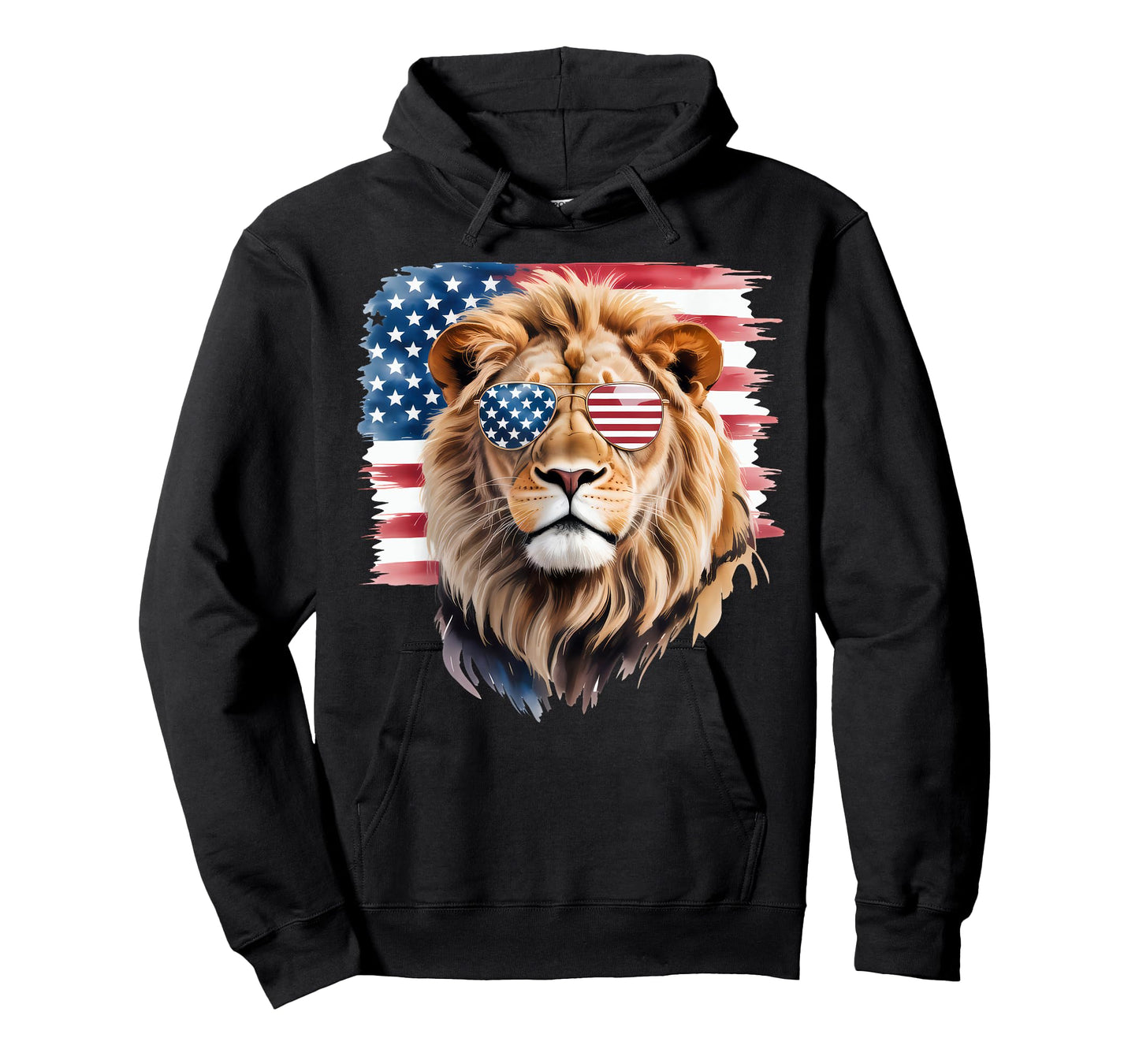 American Flag Lion USA 4th Of July Patriotic Men Women T-Shirt