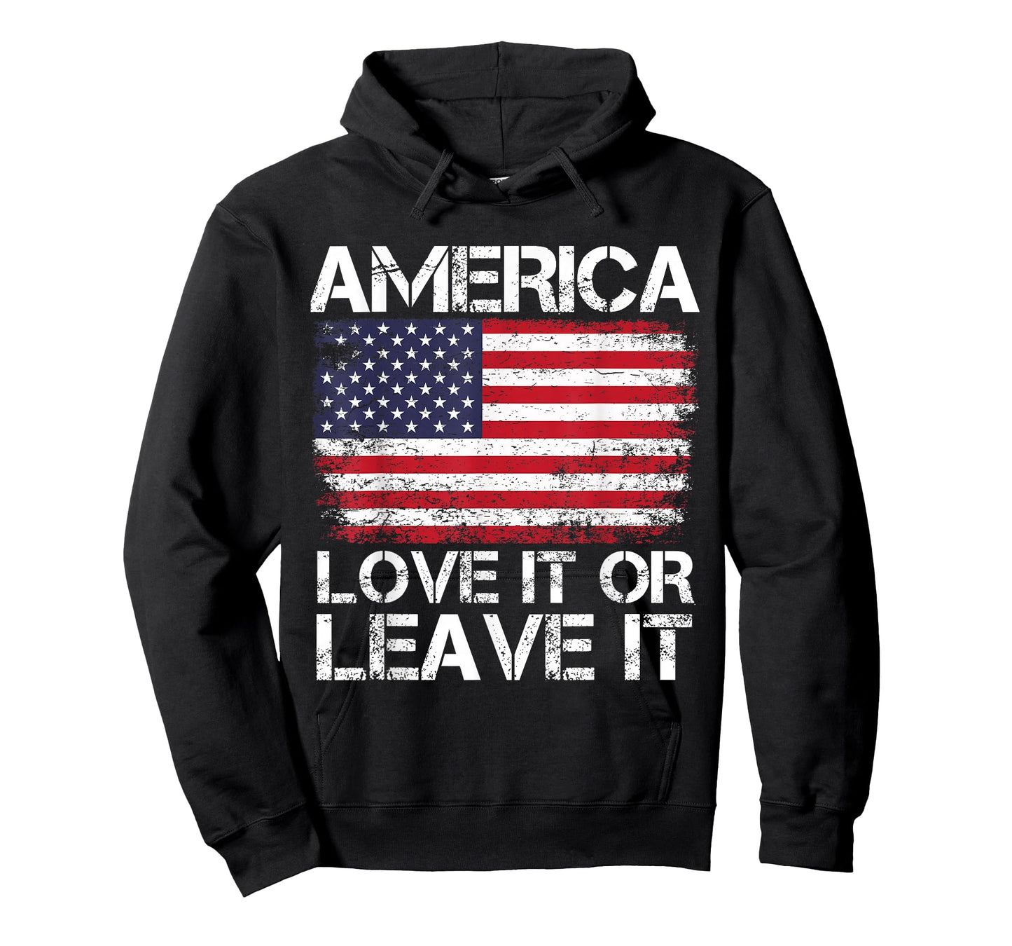 American Flag America Love It Or Leave It' USA Flag T-Shirt