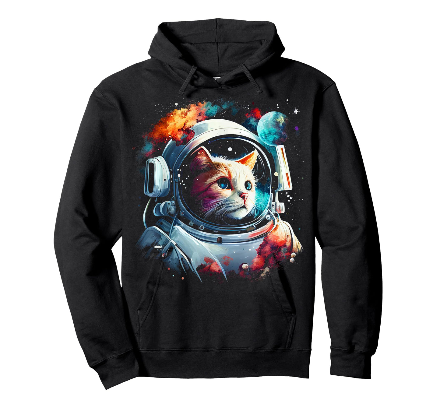 Astronaut Cat or Funny Space Cat on Galaxy Cat Lover T-Shirt for Men Women Kids