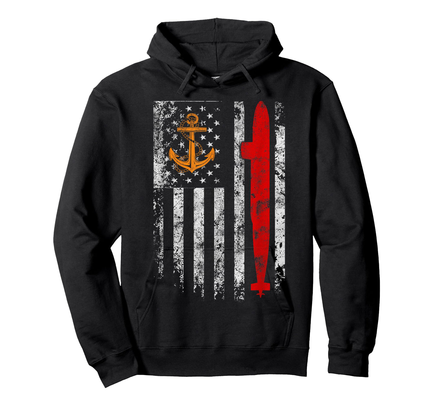U.S Submarine Silent Service Veteran American Flag Vintage T-Shirt