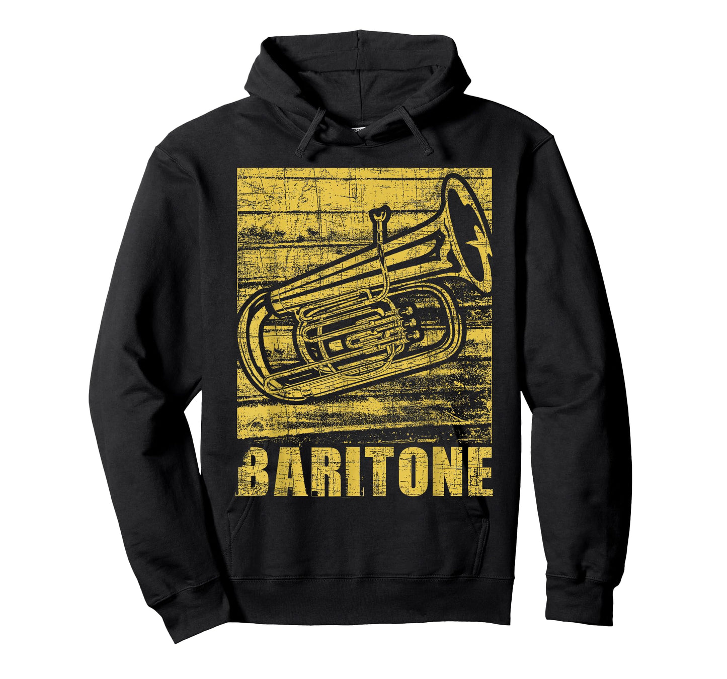 Baritone - Distressed Euphonium Lover Marching Bandmaster T-Shirt