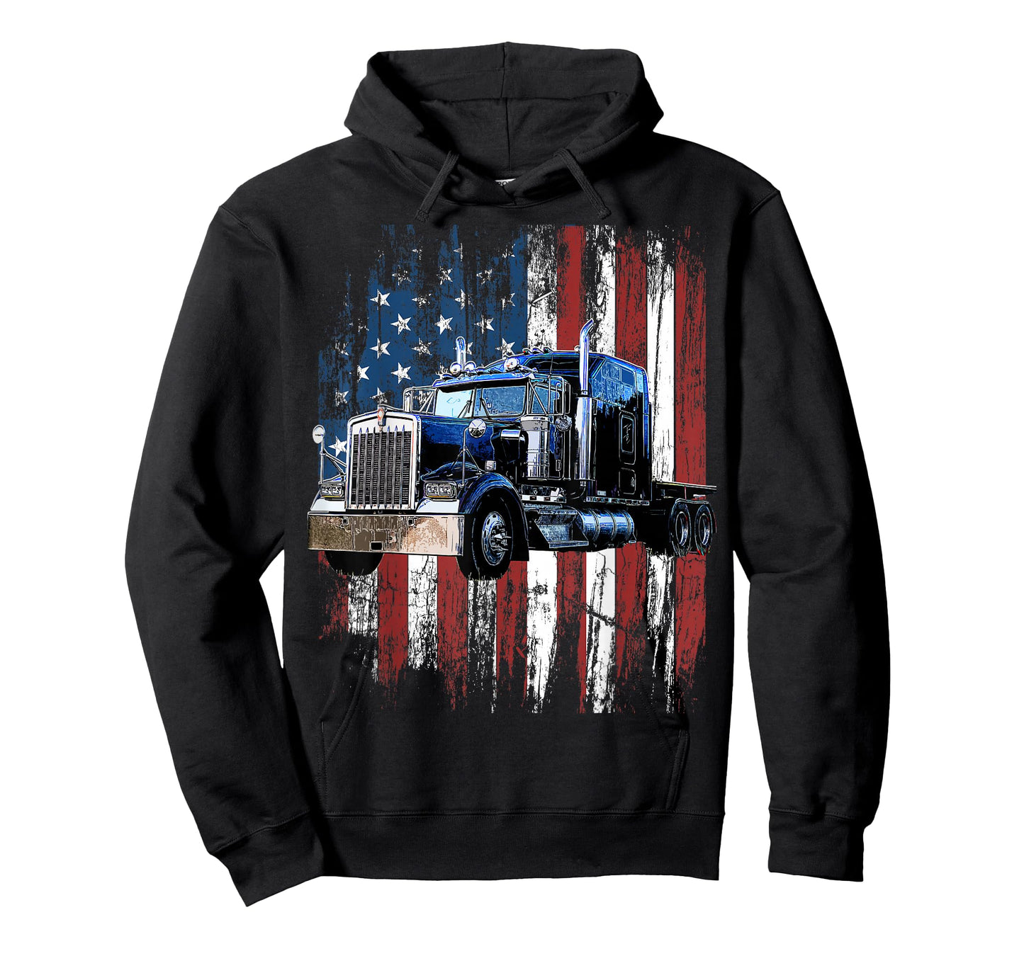 Trucker American Flag Truck Driver Truck Driver Gift T-Shirt