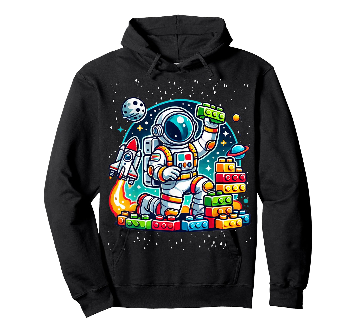 Master Builder Space Astronaut Building Blocks Bricks Boys T-Shirt