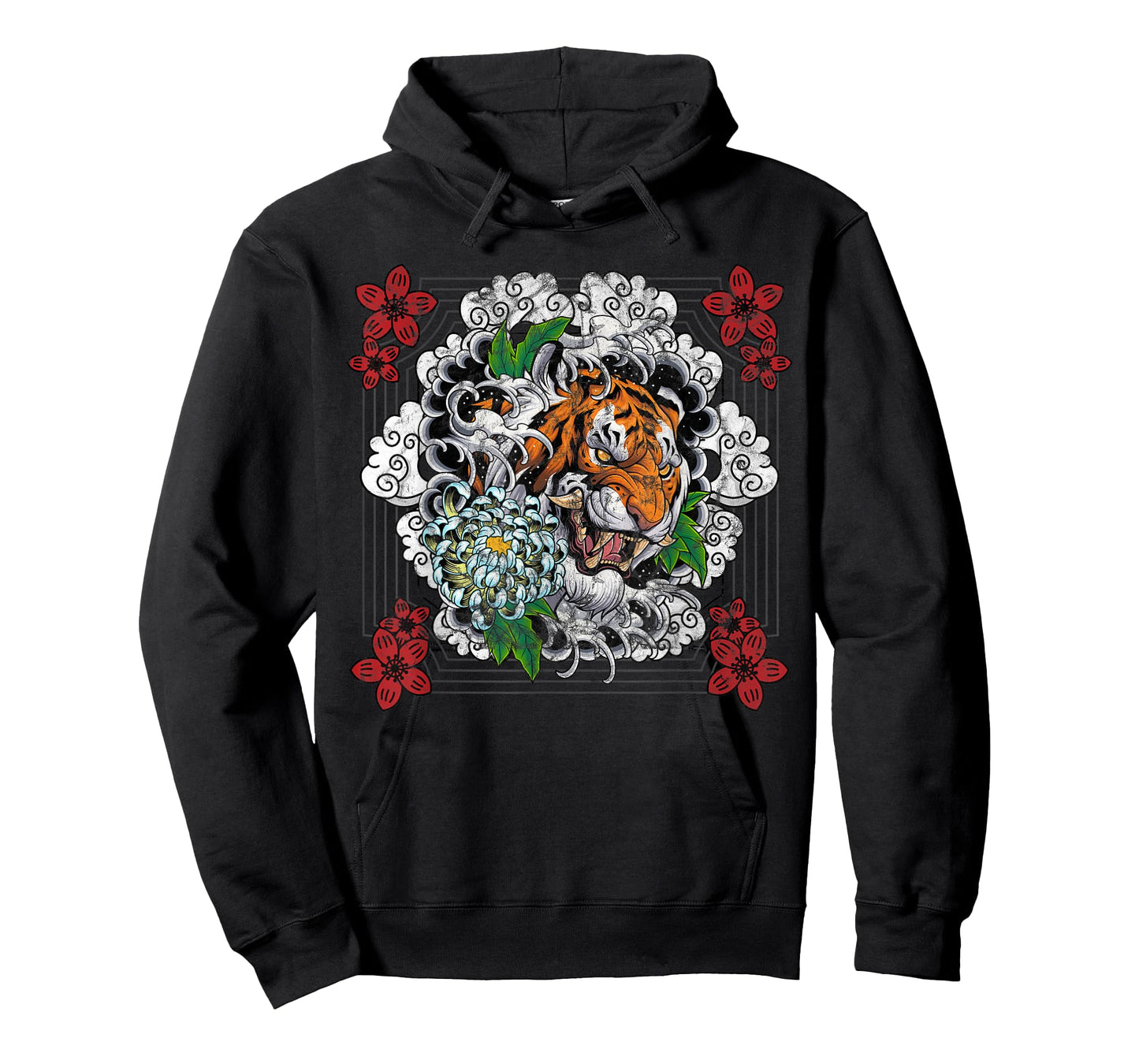 Tattoo Style Traditional Japanese Tiger Chinese Zodiac T-Shirt