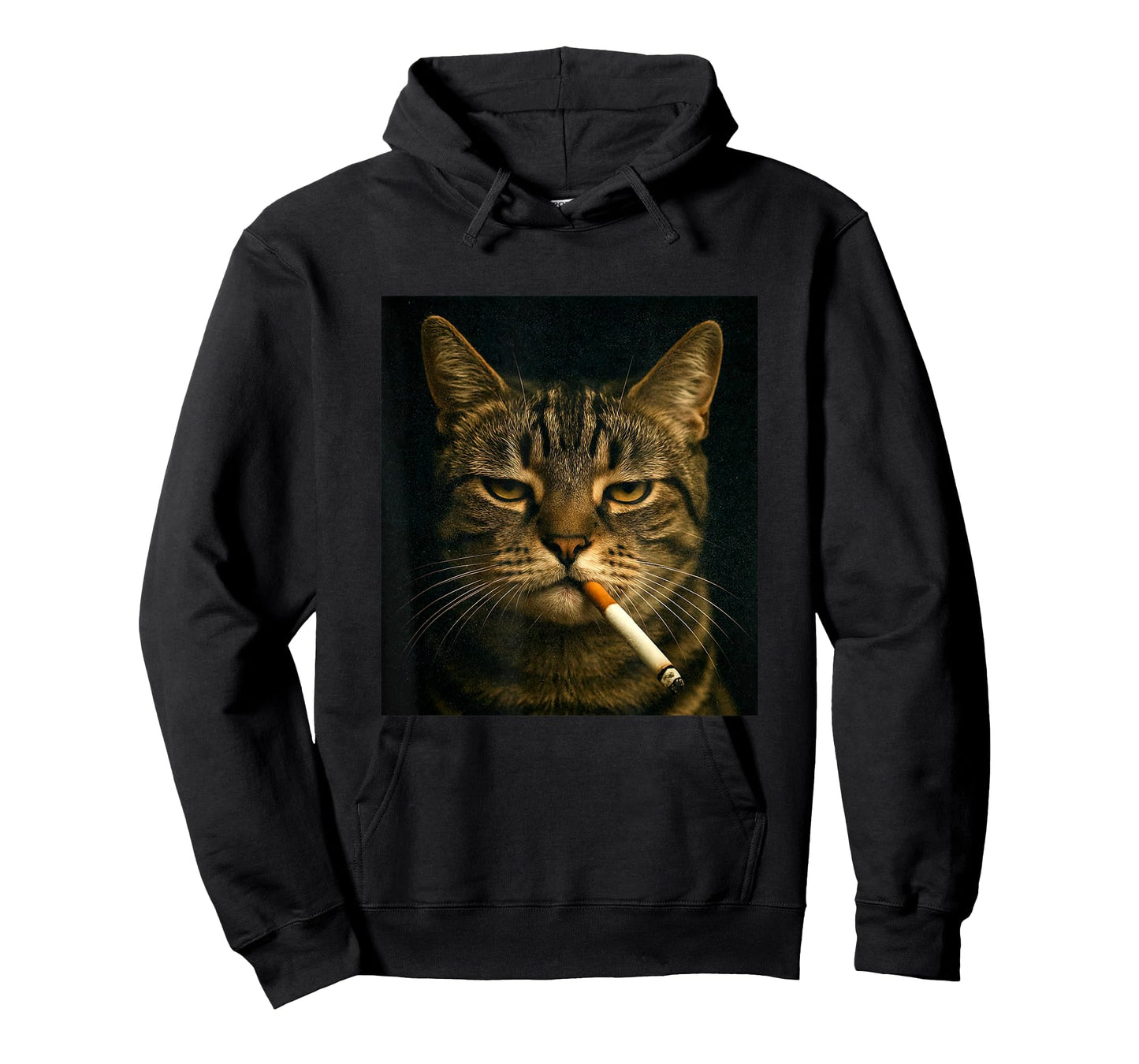 Vintage Cat Smoking Cigarette Cute Kitten Sarcastic Meme T-Shirt