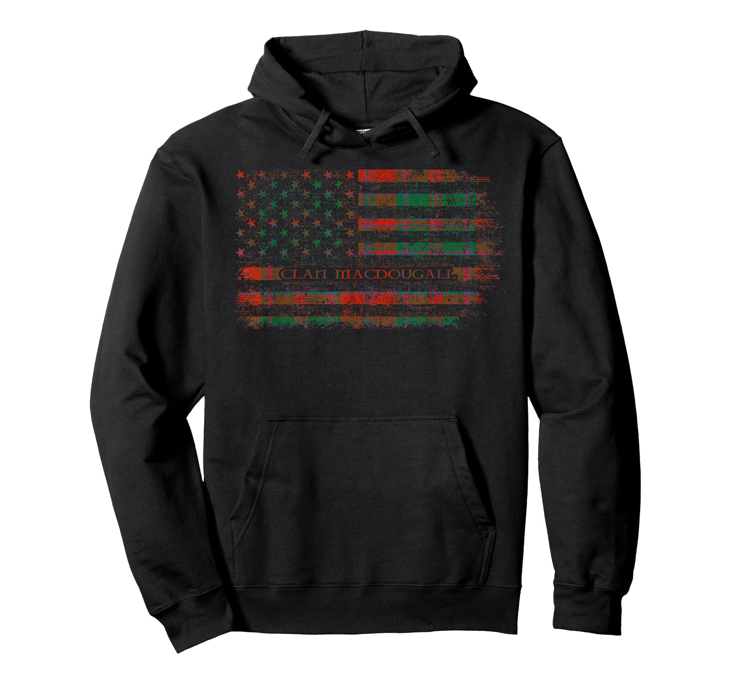 Clan MacDougall-Clans Originaux Scottish tartan US flag T-Shirt