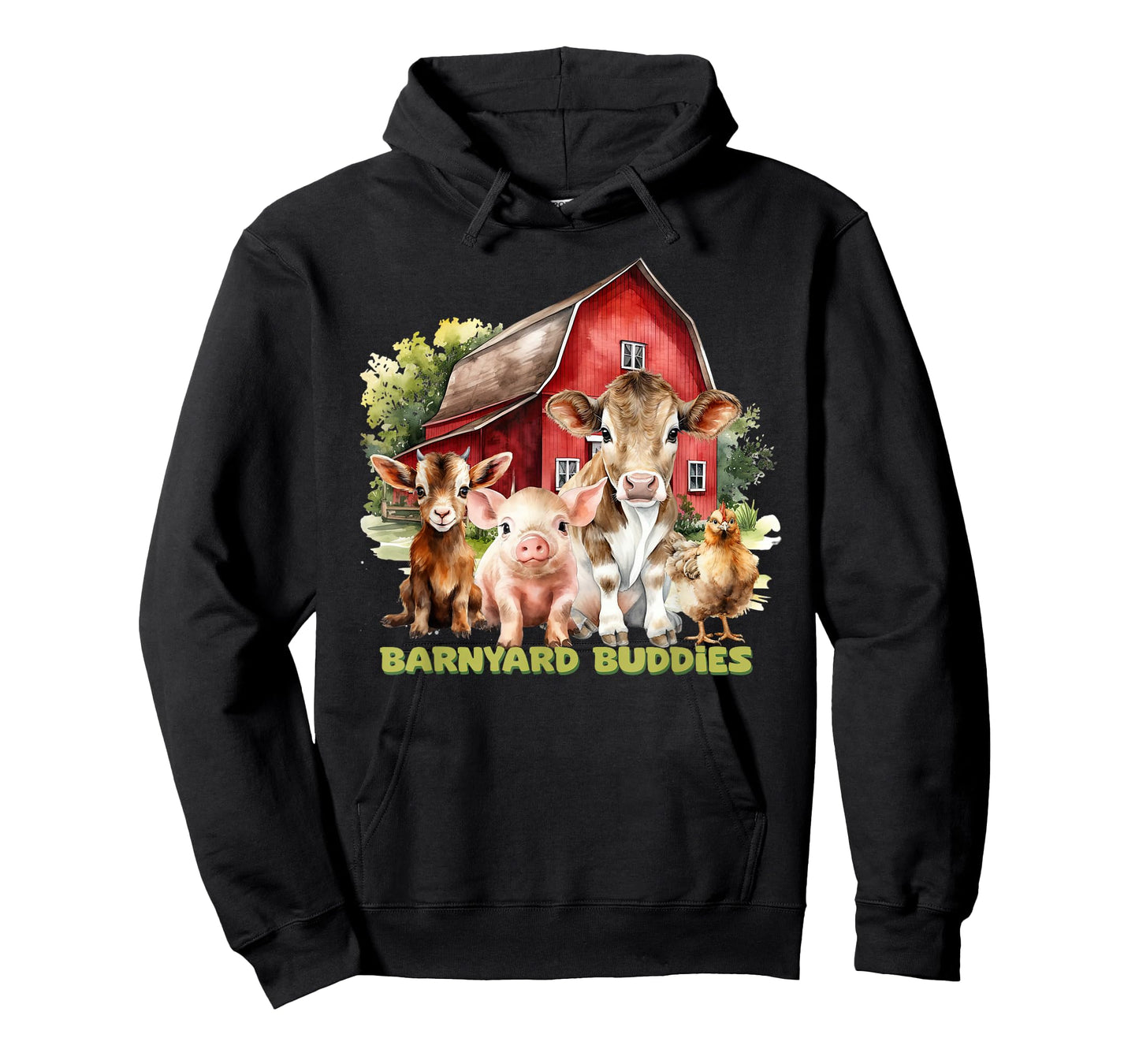 Barnyard Buddies Cute Cow Goat Pig Hen On The Farm Barnyard T-Shirt