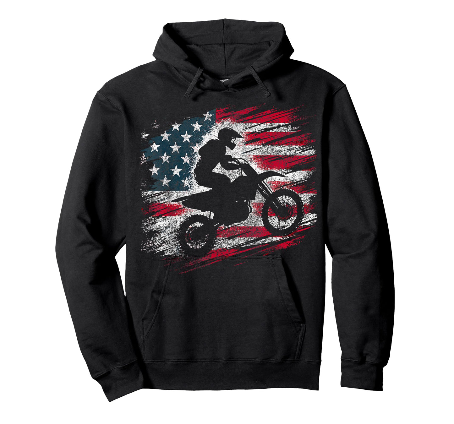Motocross USA Dirt Bike American Flag T-Shirt