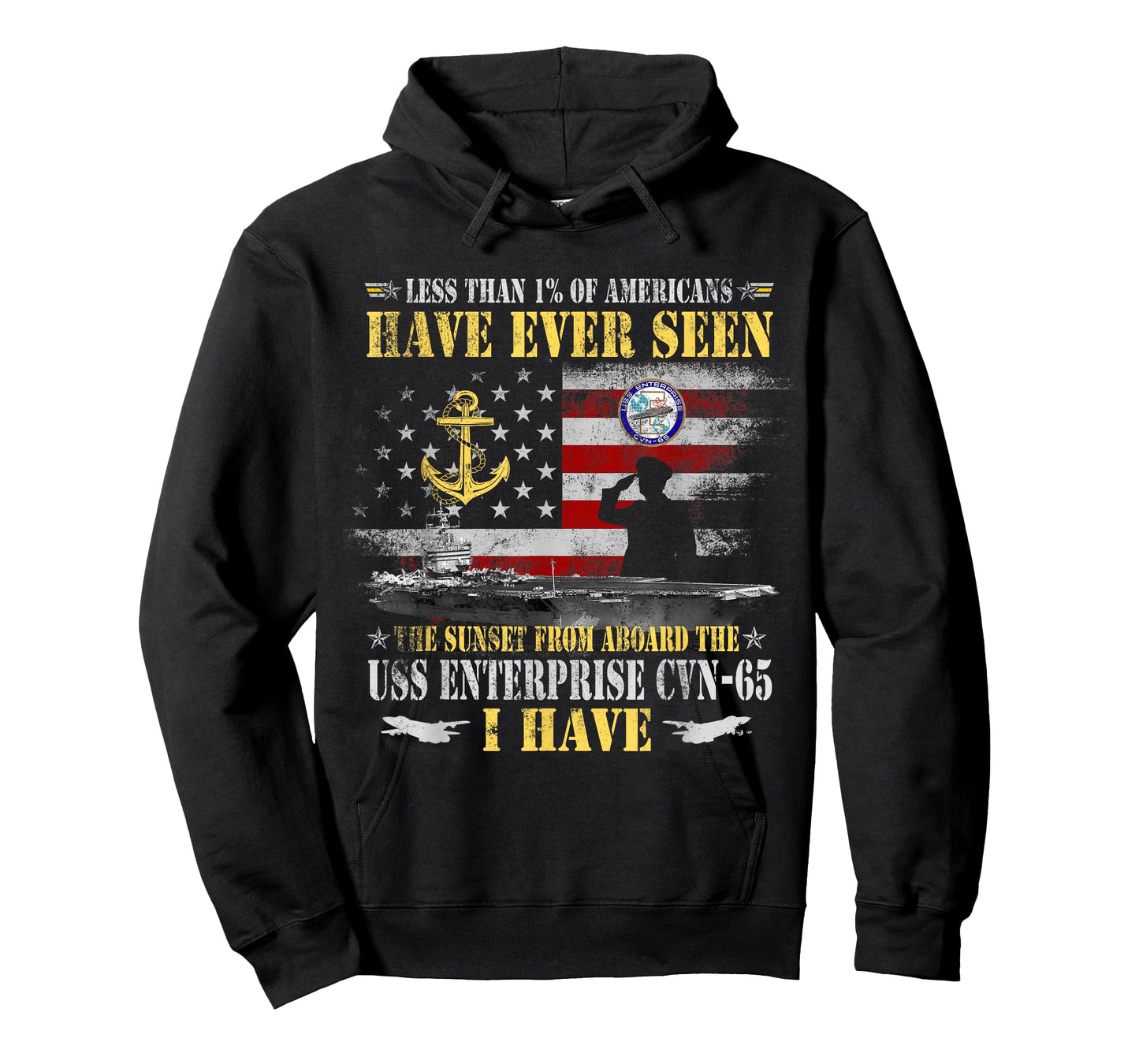 USS Enterprise CVN-65 Aircraft Carrier Veteran Vintage Flag T-Shirt