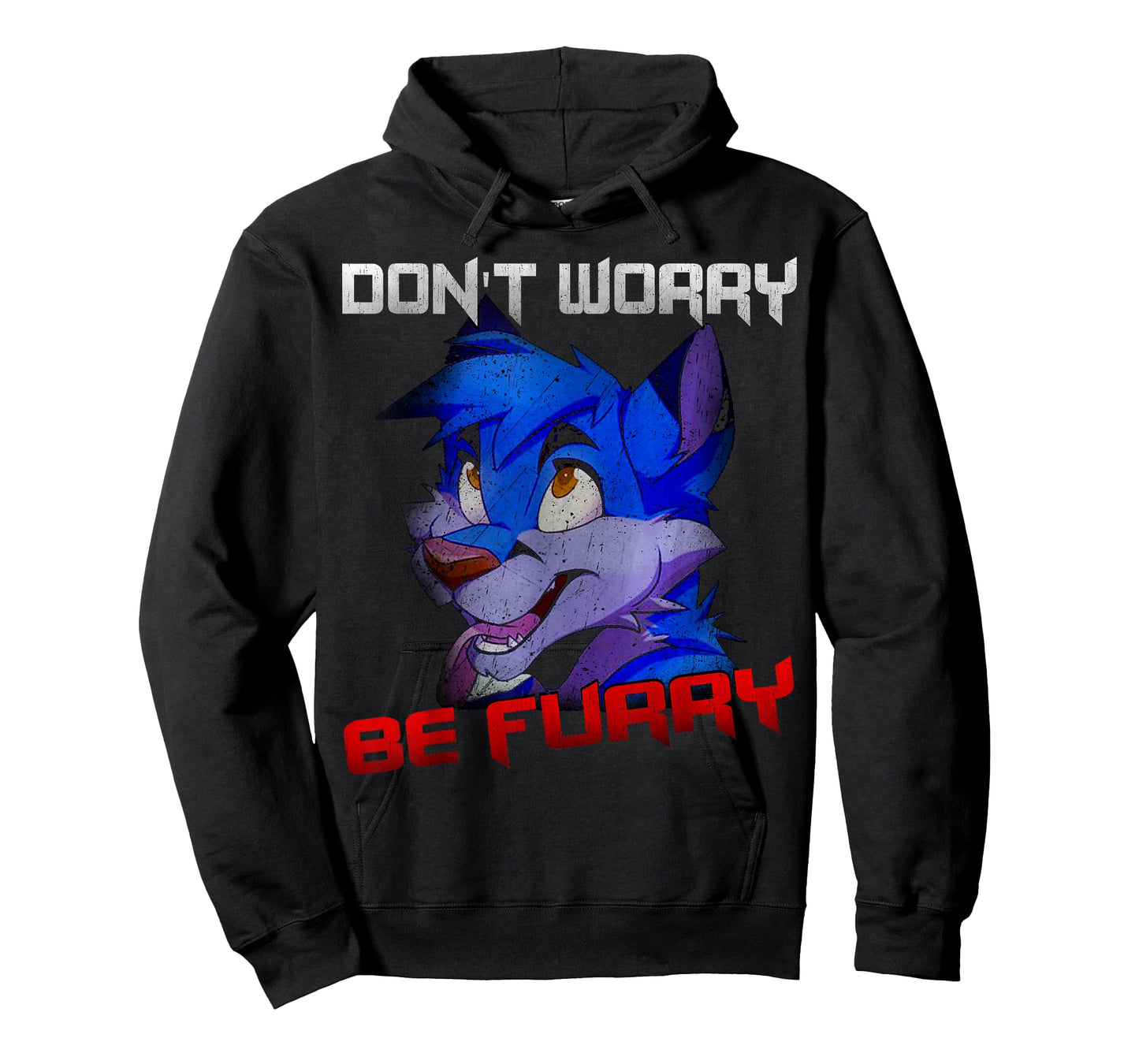 PeeKay Shirt Apparel - Furry Don't Worry Be Furry Funny Wolf T-Shirt