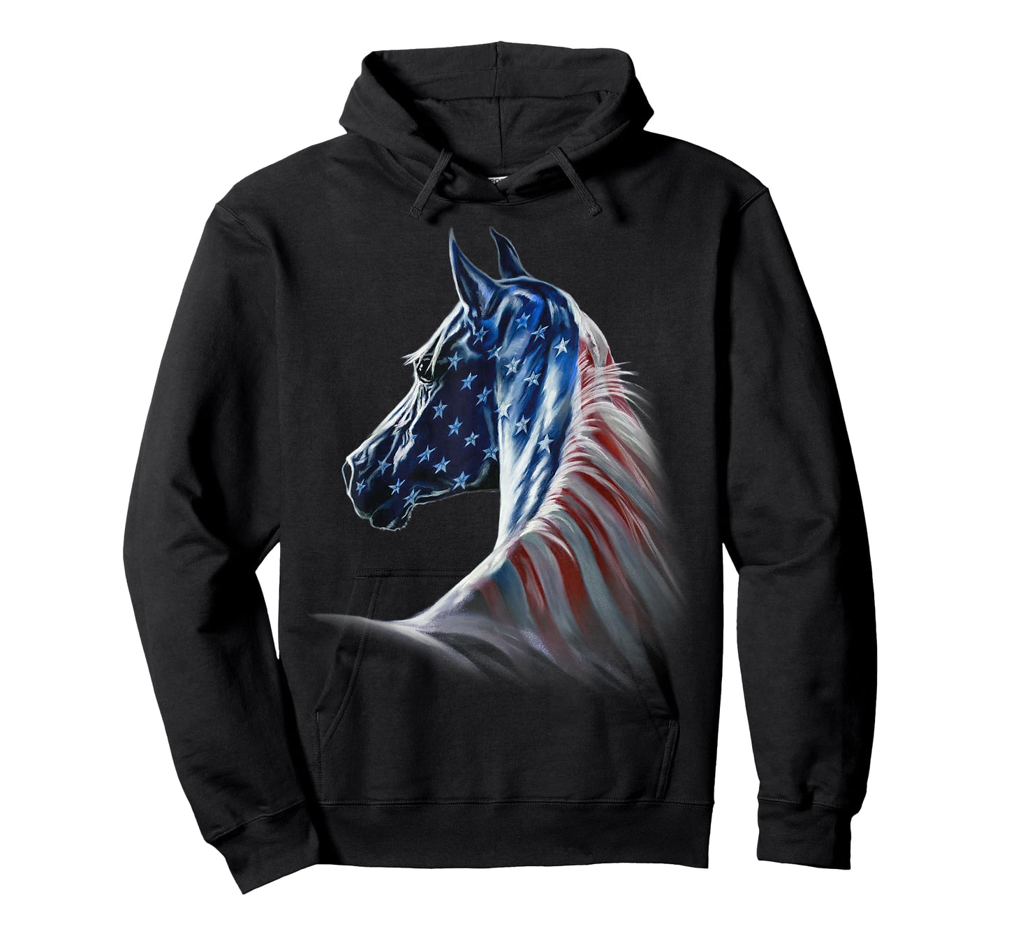 America Horses - Patriotic Horse American Flag Vintage T-Shirt