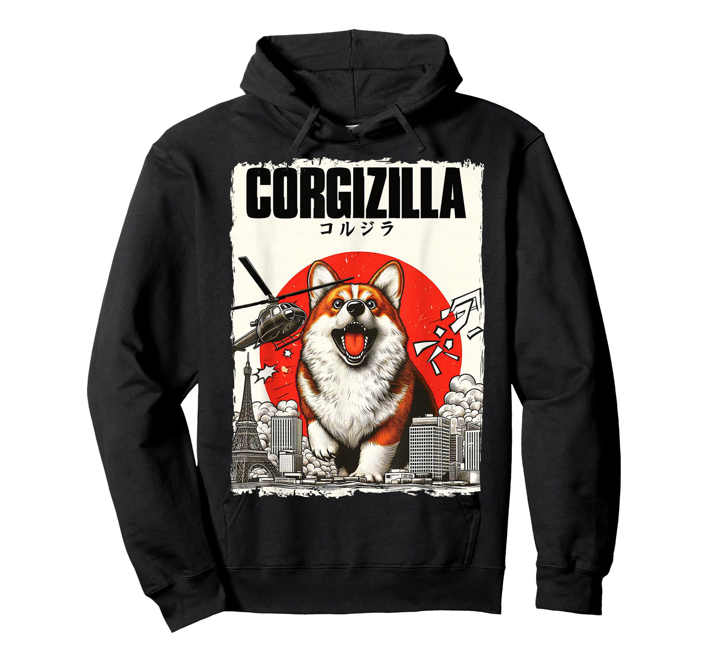 Feline Fashions Cat Apparel.USA CorgiZilla Parody Japanese Art Corgi Dog Mom Dad Unisex Adult T-Shirt