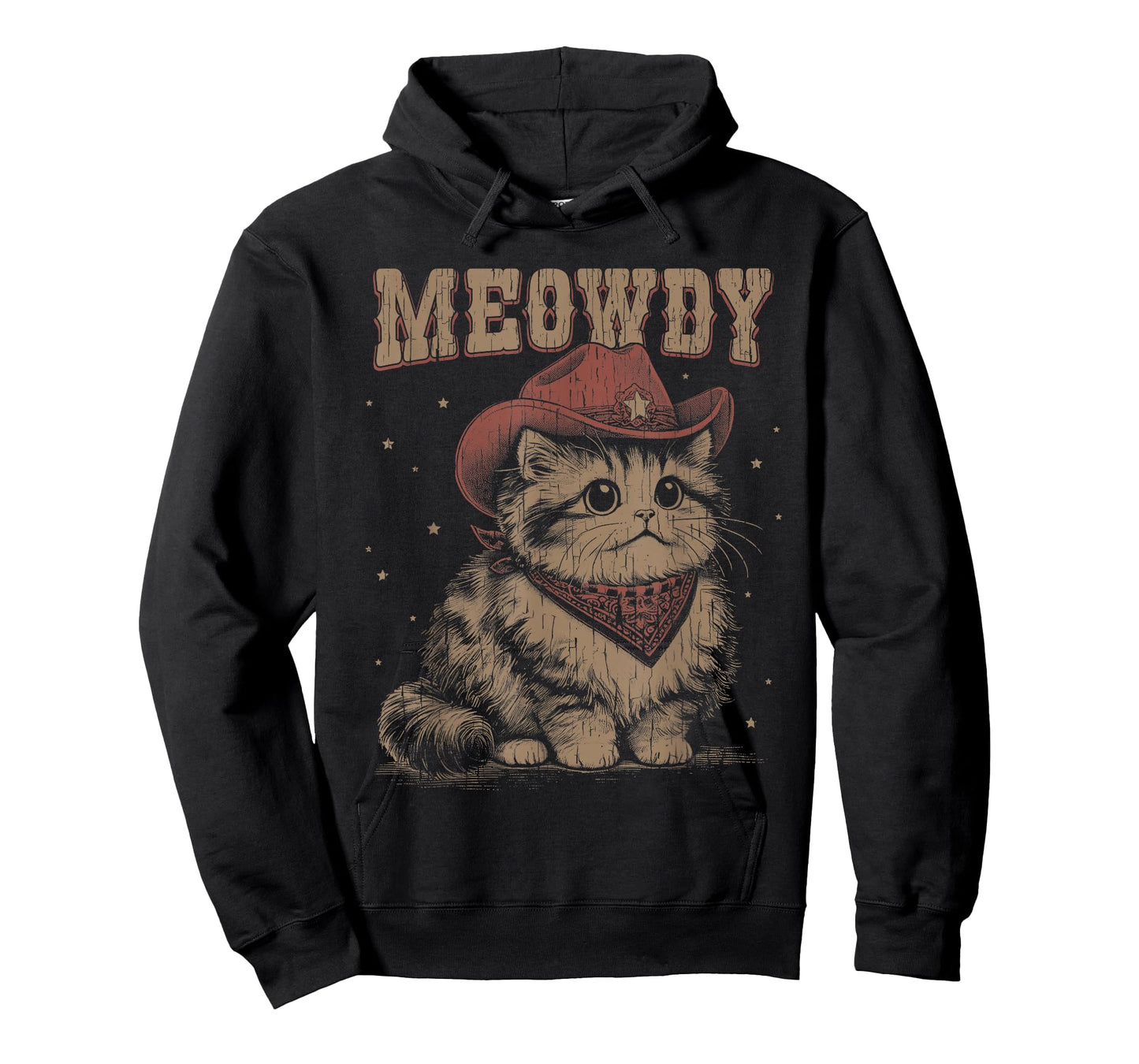 Meowdy Cat Western Cute Cowgirl Vintage Graphic T-Shirt