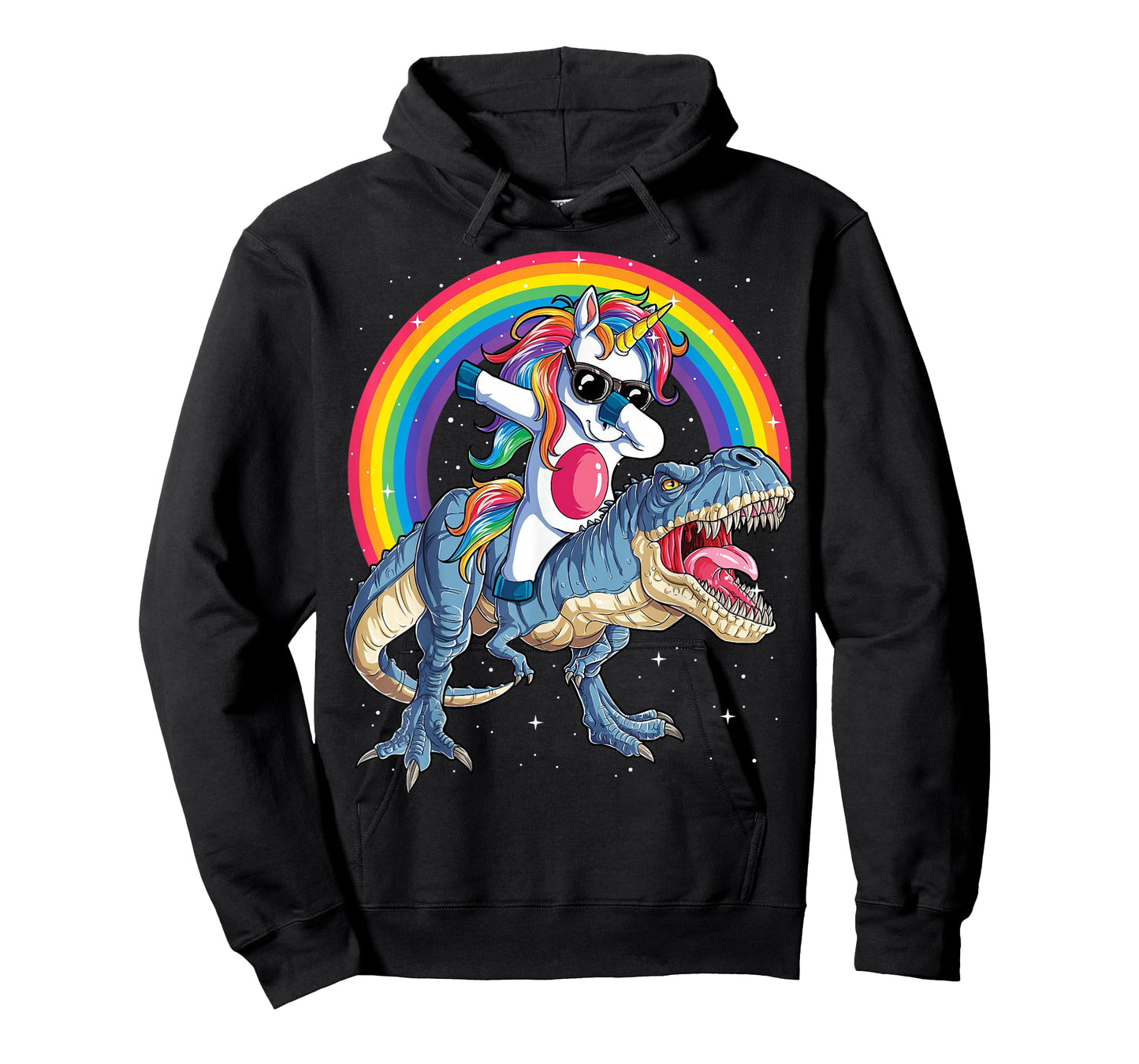 Dabbing Unicorn Dinosaur T-rex Boys Girls Rainbow Galaxy T-Shirt