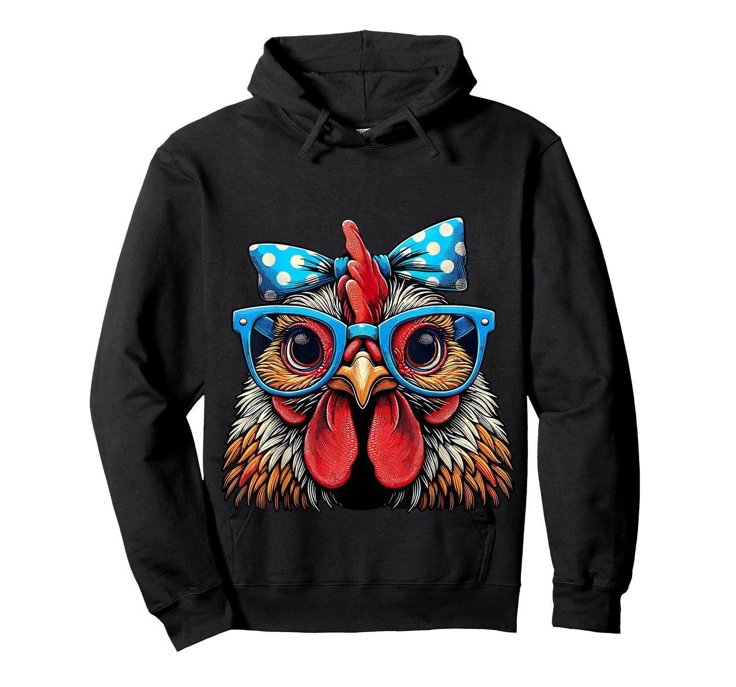 Chicken with Glasses and Bow Farm Girl T-Shirt