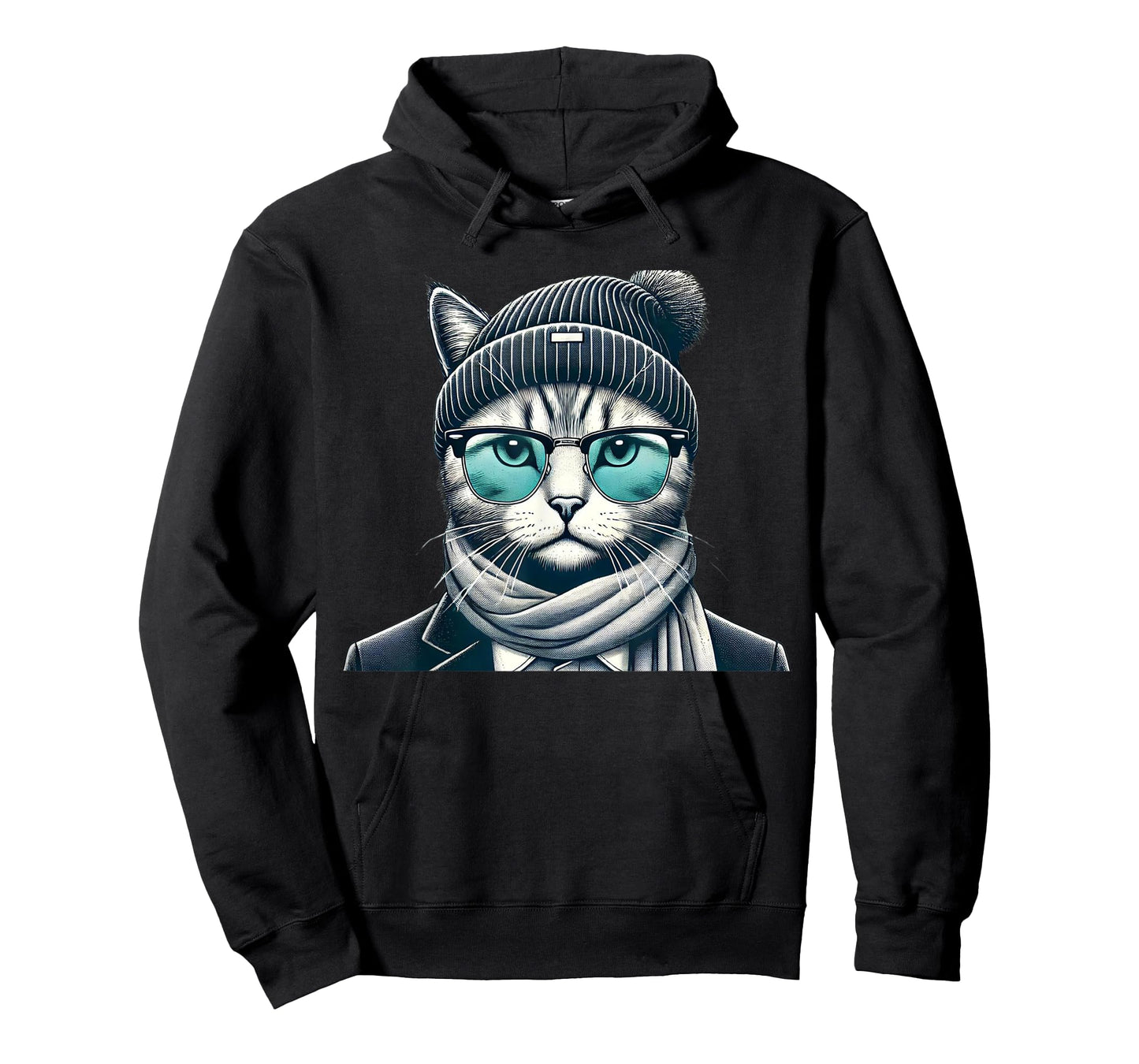 Funny stylish cat wearing glasses, Cat Lover, Animal Lover T-Shirt