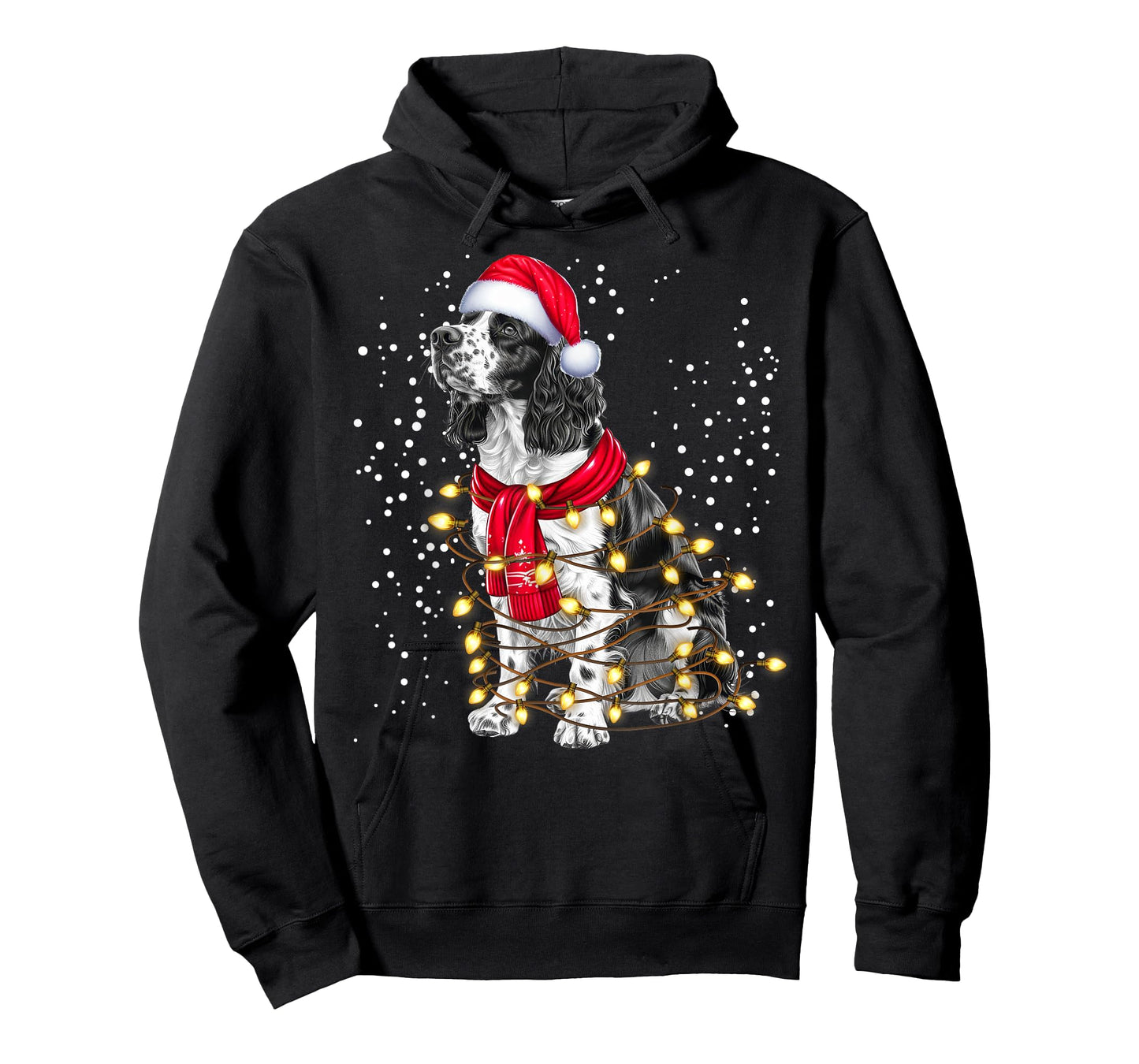 English Springer Spaniel dog Ugly Christmas Dog Xmas Men Women Kids T-Shirt