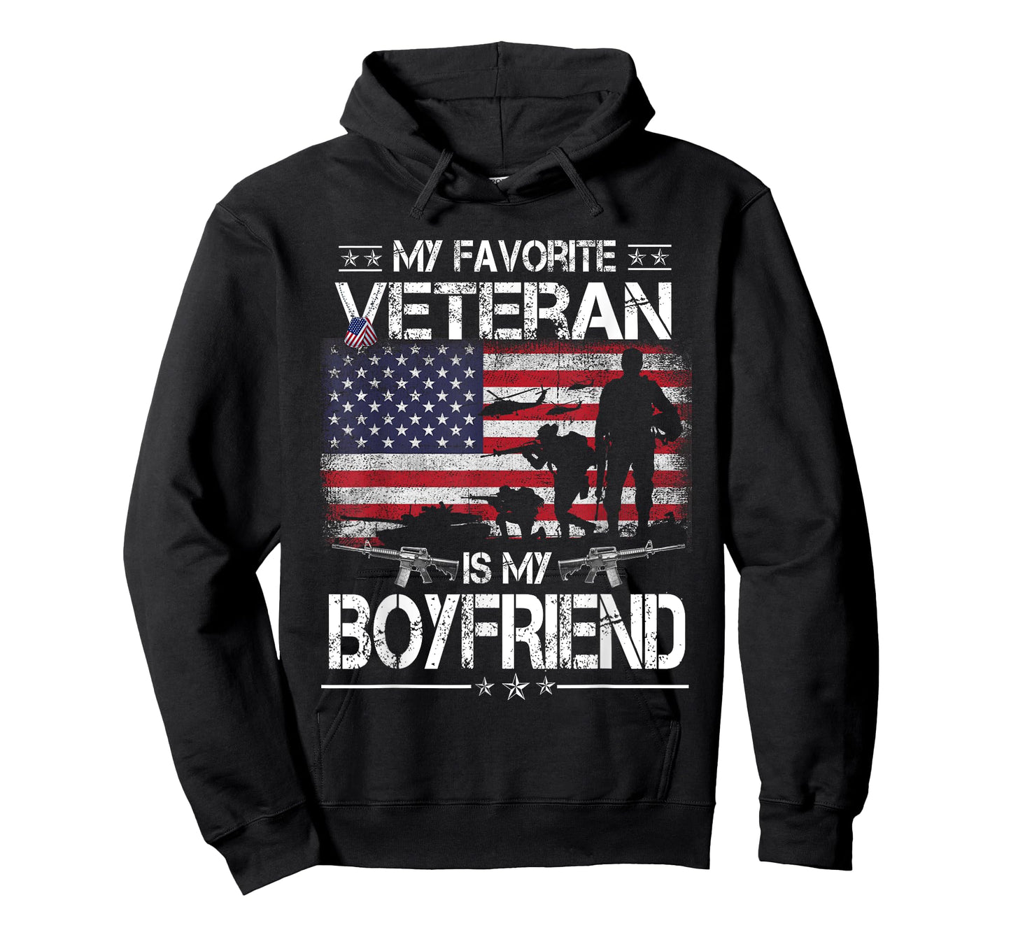 My Favorite Veteran Is My Boyfriend - Flag Mens Veterans Day T-Shirt