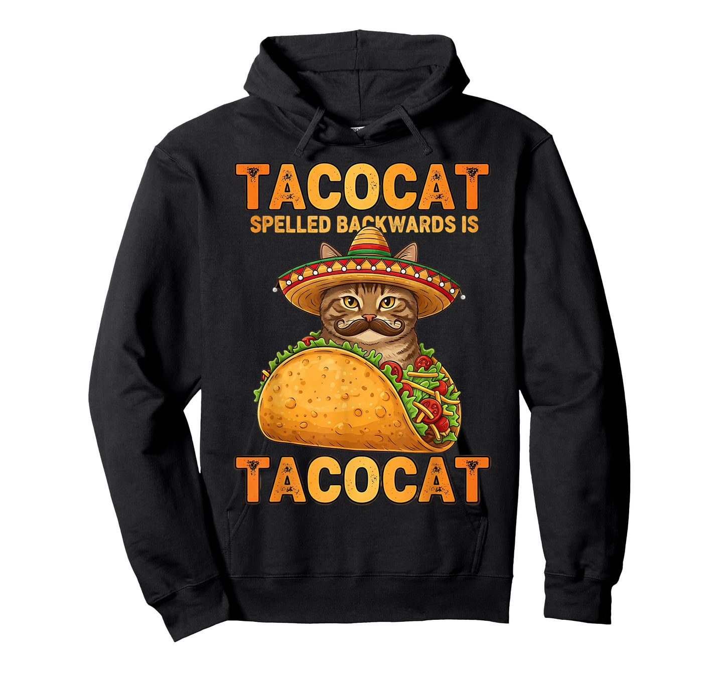 Tacocat Spelled Backwards Taco Cat Mexican Funny Graphic T-Shirt