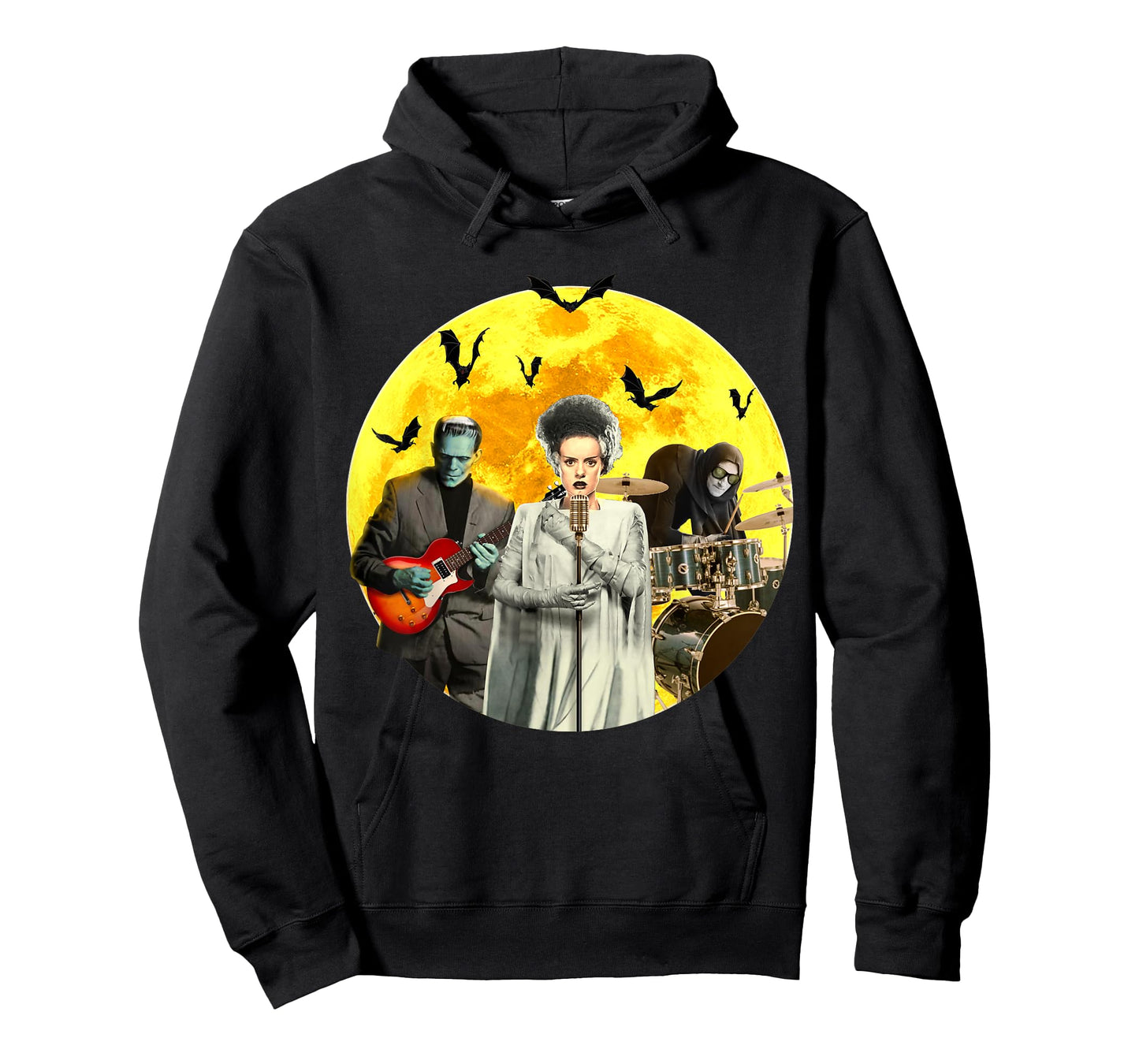 Frankenguitar Frankenstein with Bride & Igor Halloween Band T-Shirt