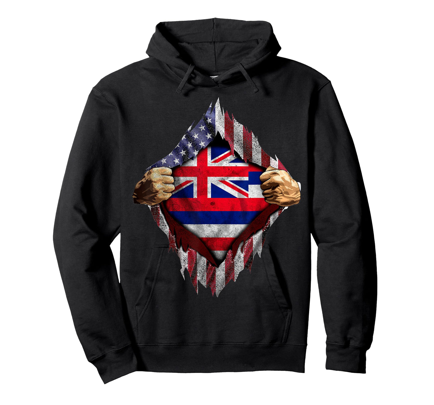 Hawaiian American Flag Shirt - Hawaii Flag Shirt Women Kids Men T-Shirt