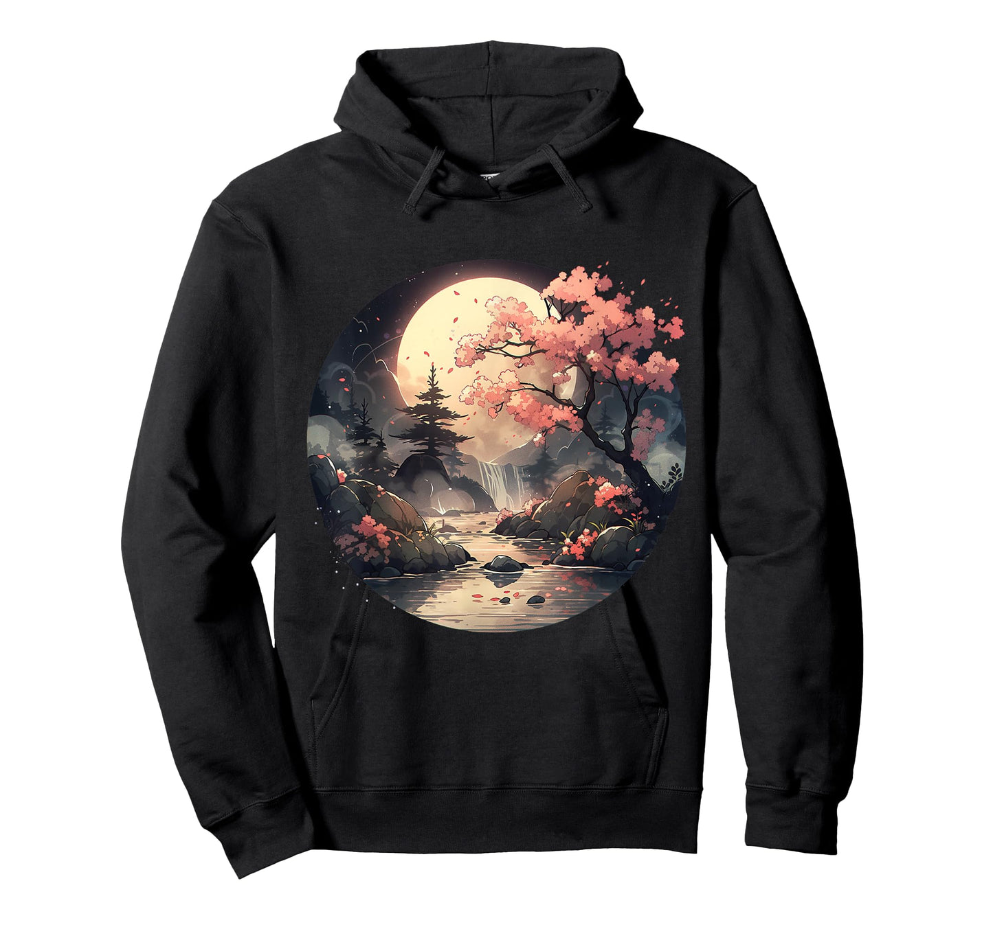 Vintage Cherry Blossom Woodblock Tee Japanese Graphical Art T-Shirt