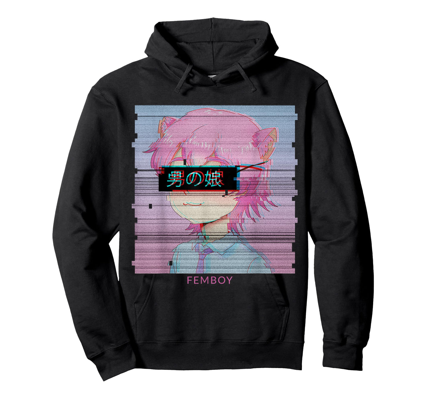 Femboy Anime Neko Cat Boy Aesthetic Vaporwave Japanese T-Shirt