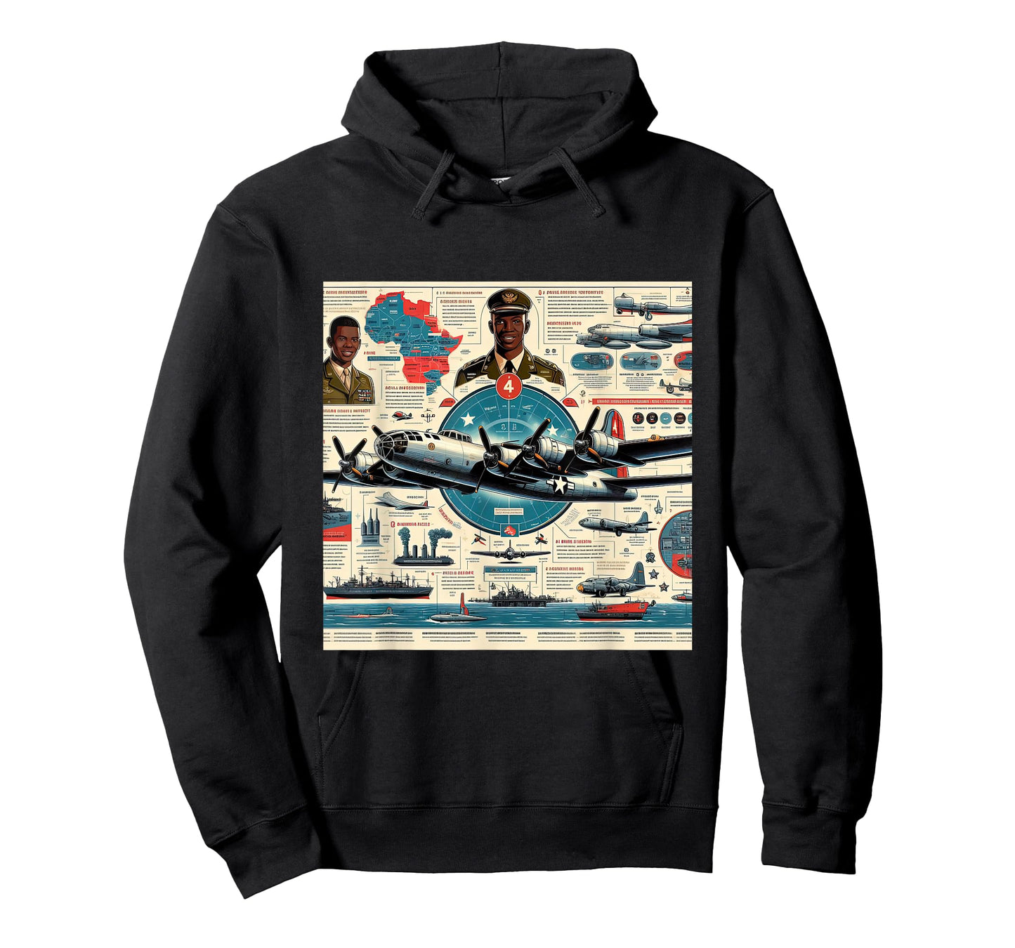 B29 Superfortress WW2 Warplane Airplane Infographics T-Shirt