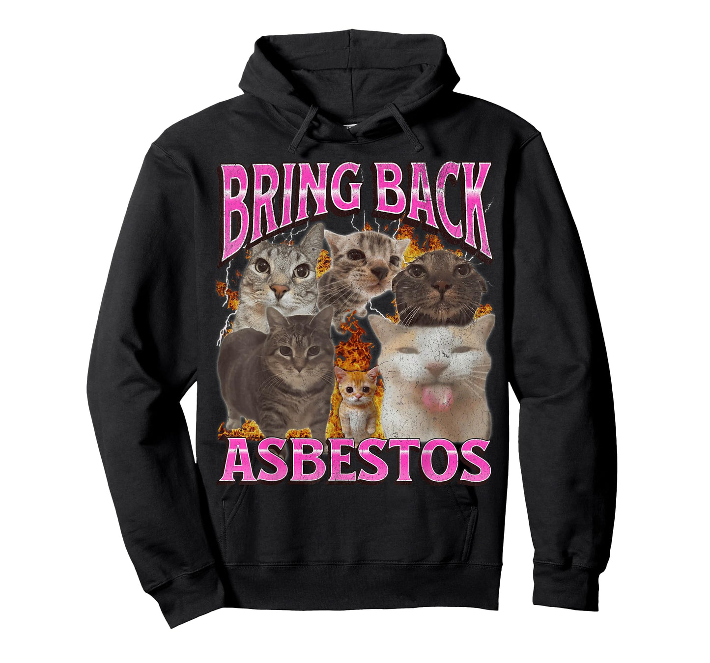Bring Back Asbestos Funny Cat Meme Bootleg Graphic T-Shirt for Men Women
