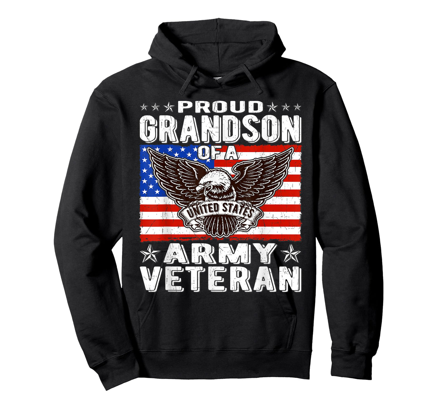 Proud Grandson Of US Army Veteran Patriotic Military Family T-Shirt