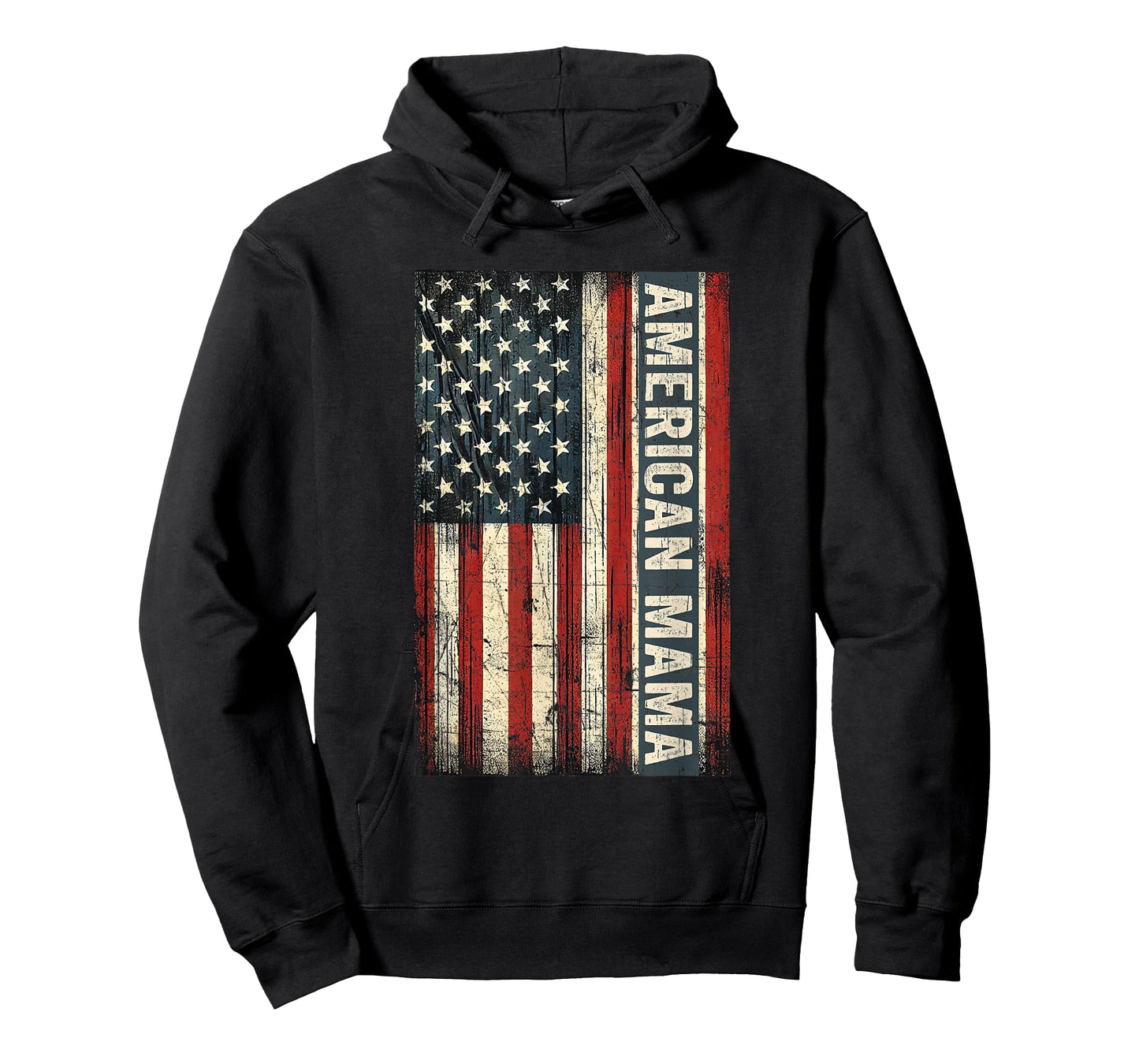 American Mama Vintage American Flag Retro Mom Mothers T-Shirt