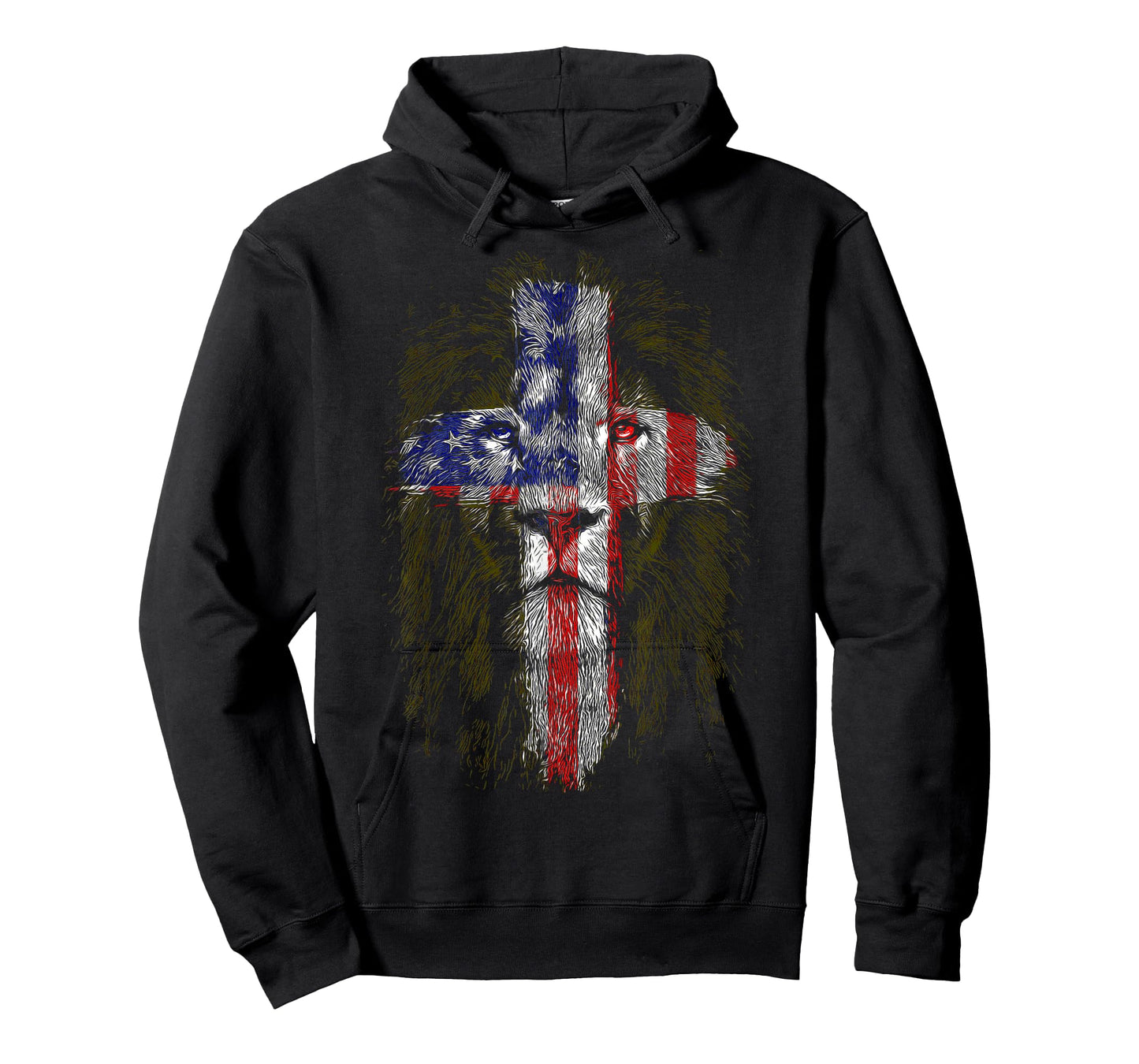 Lion Cross American Flag T-Shirt