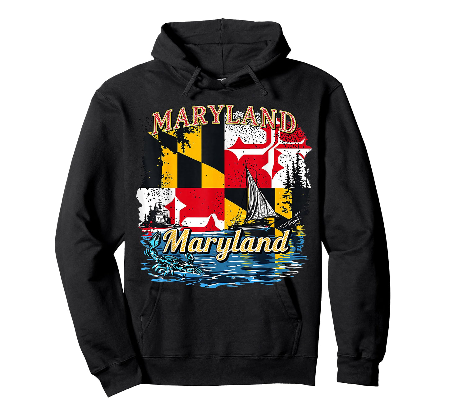 Vintage Maryland MD State Flag Retro T-Shirt