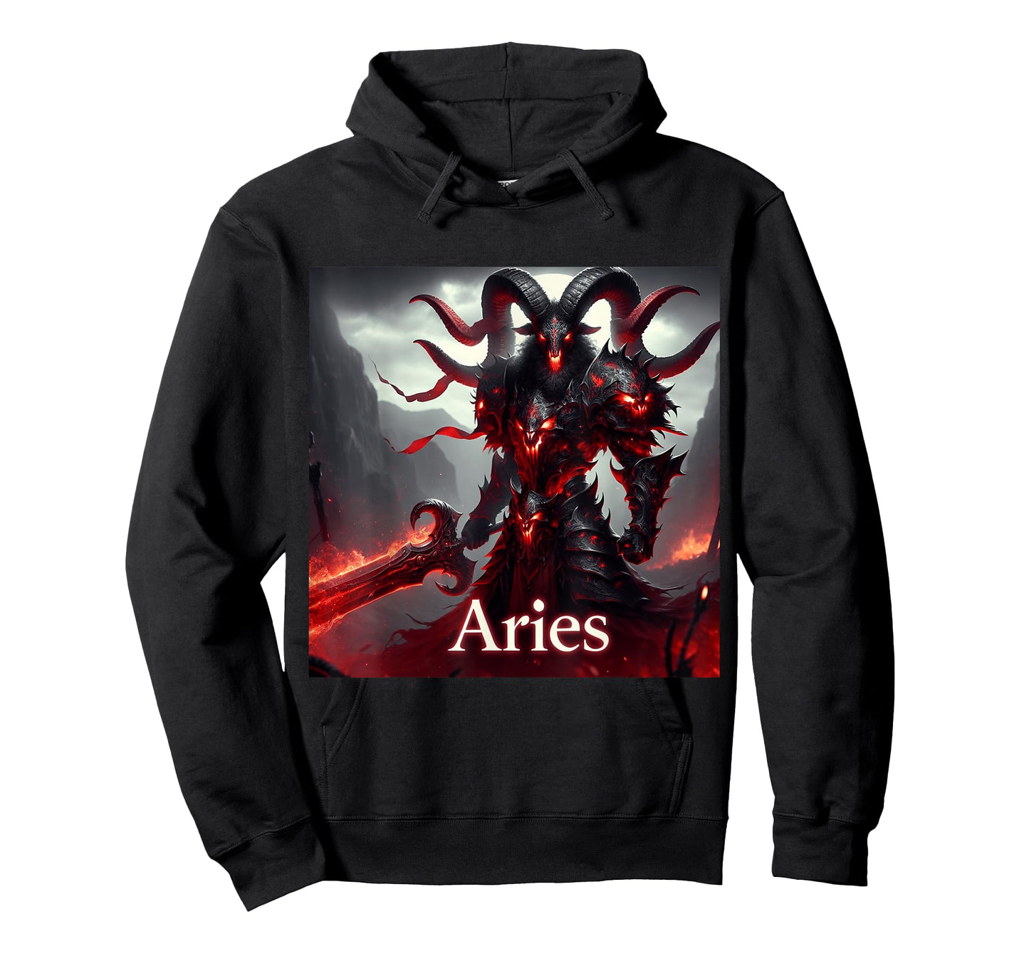 Medieval Aries Ram Demon Warlord Scifi Dark Fiction Graphic T-Shirt