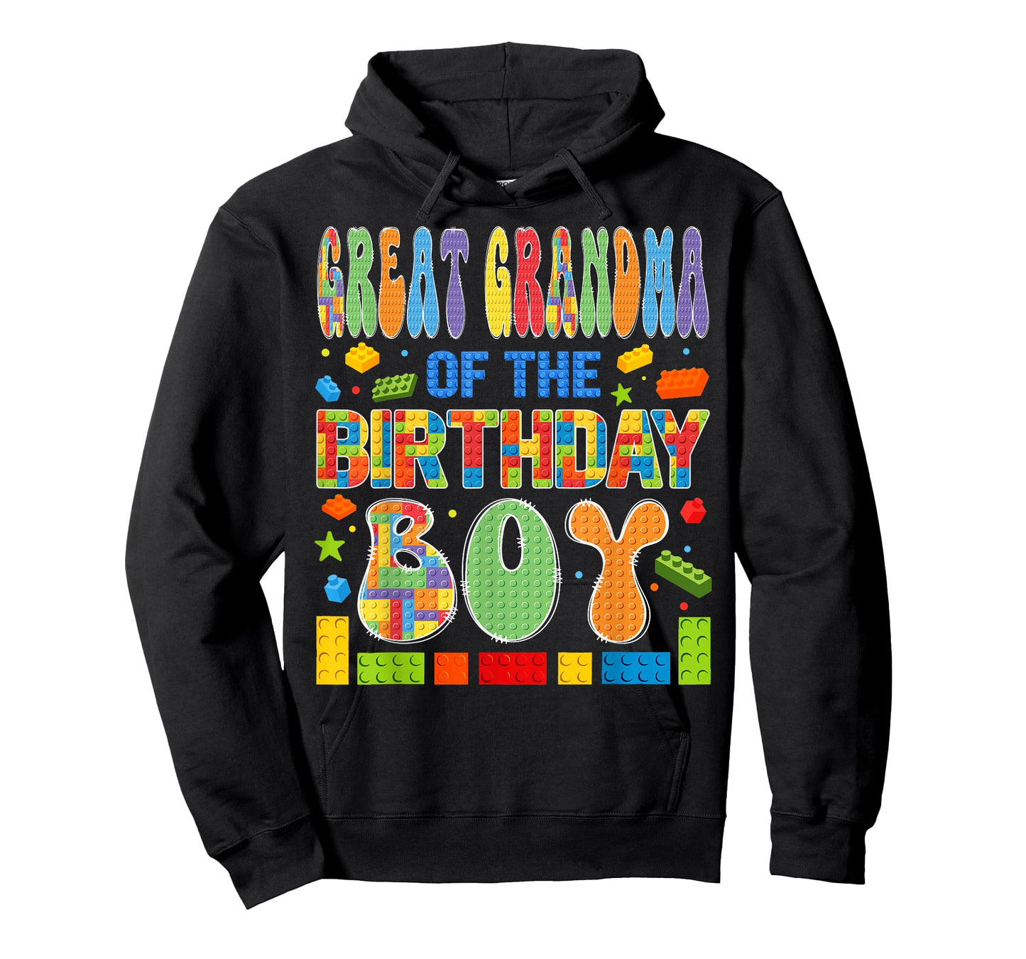 Great Grandma Of The Birthday Boy Building Block Birthday T-Shirt