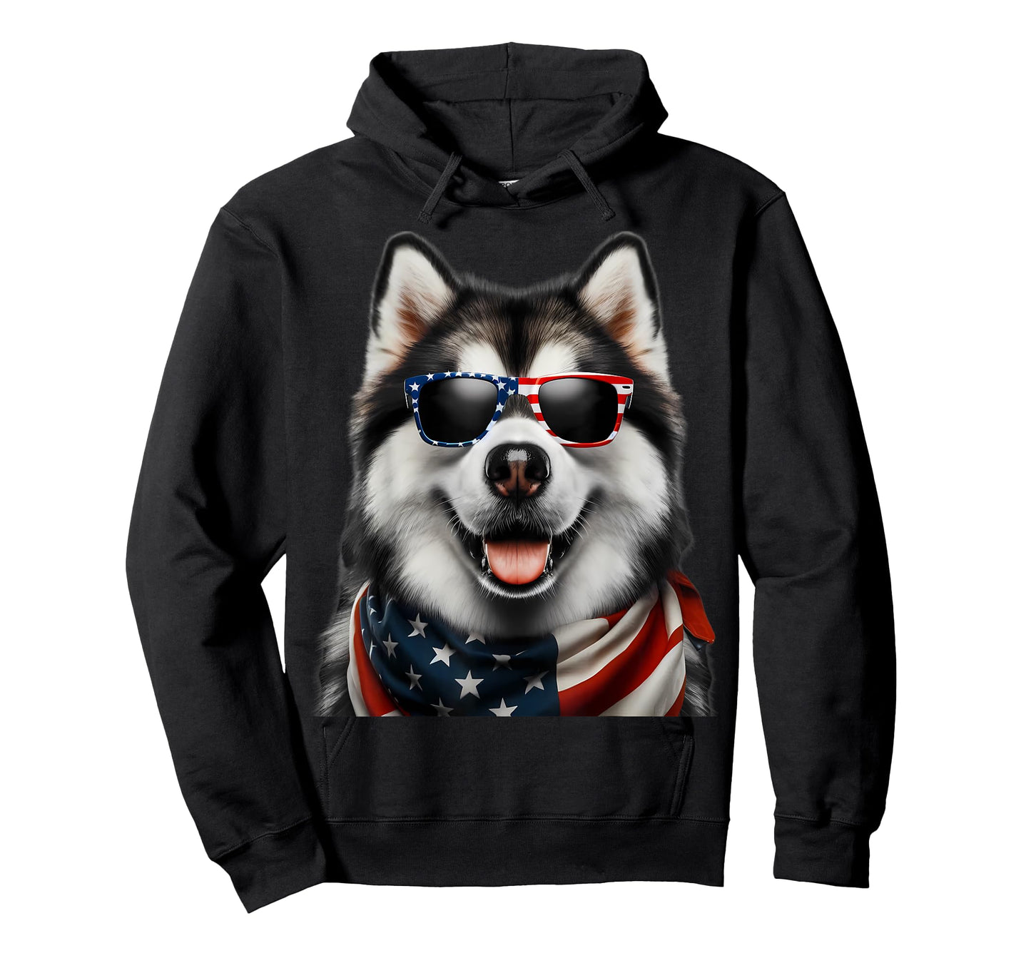 Alaskan Malamute Dog 4th Of July American Incependence Day T-Shirt for Men Women Kids