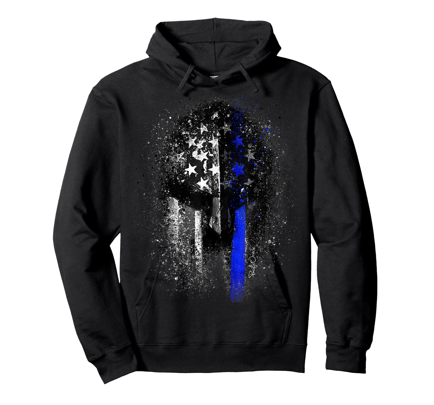 Epic Patriotic Spartan Flag Police Support Thin Blue Line T-Shirt