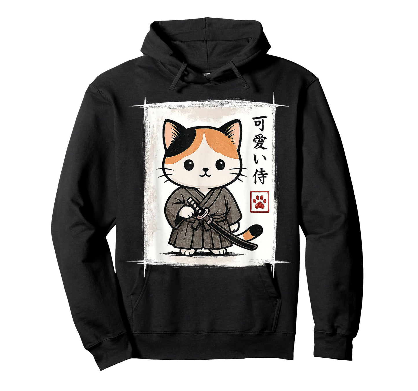Samurai Kitten Japanese Anime Kawaii Funny Cat Men Women Kid T-Shirt