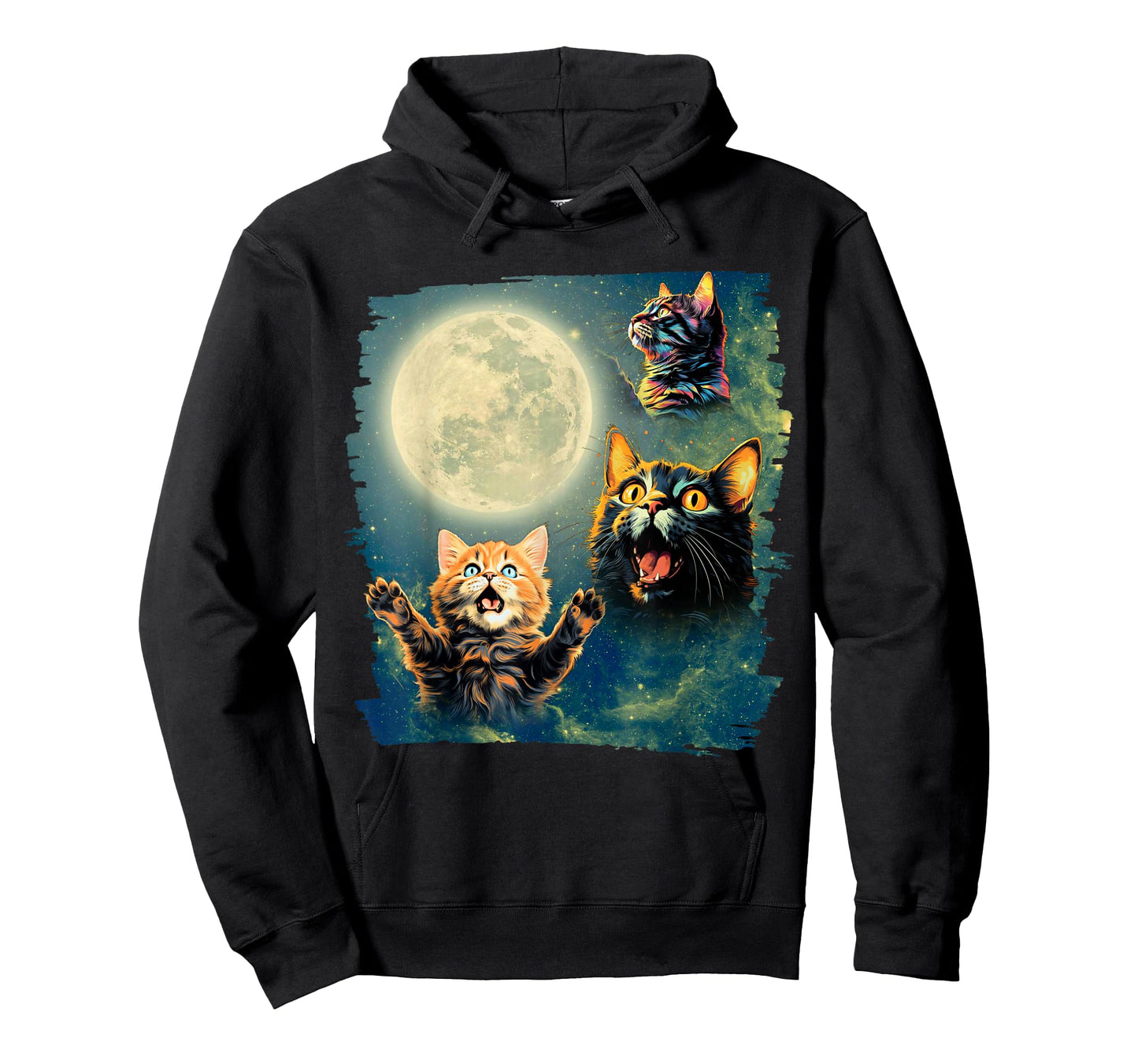 Cat Howling at the Moon funny Cats T-Shirt