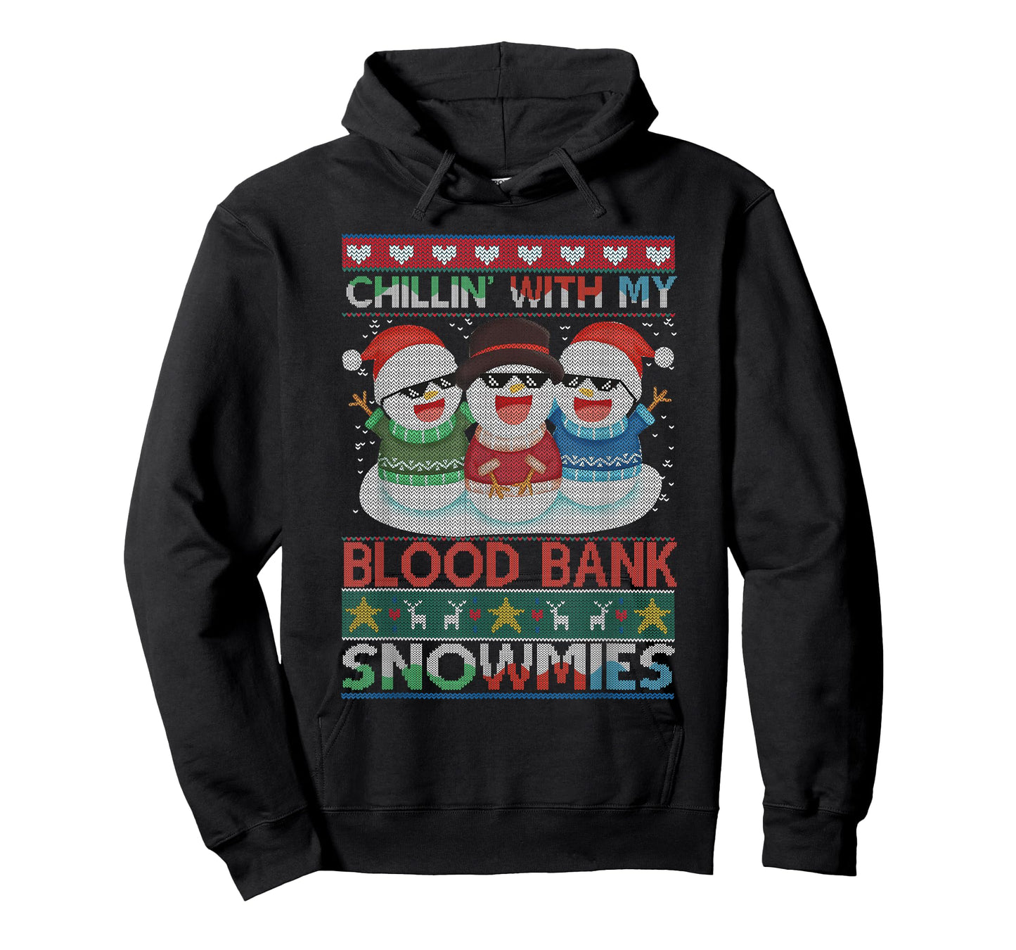 Chillin' with my Blood Bank Snowmies Medical Lab Christmas T-Shirt