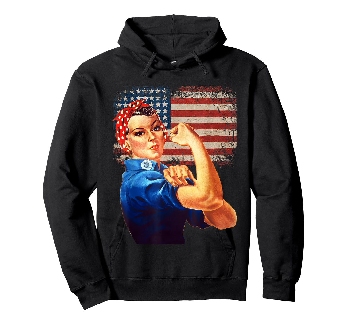 Rosie The Riveter American Flag Rosie The Riveter T-Shirt