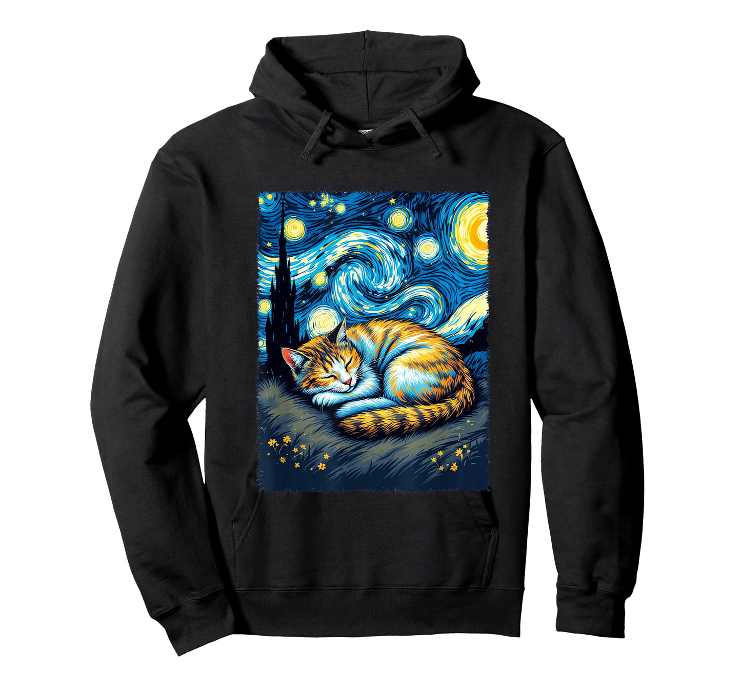 Sleeping Cat Starry Night for Cat Lover T-Shirt