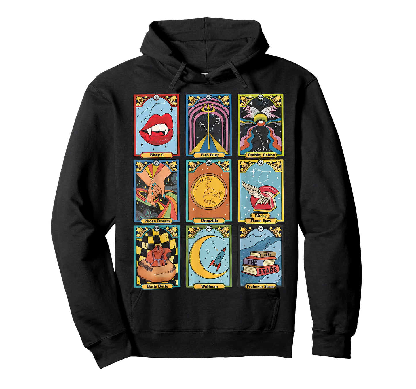 Retro Zodiac Academy Tarot Card Character T-Shirt
