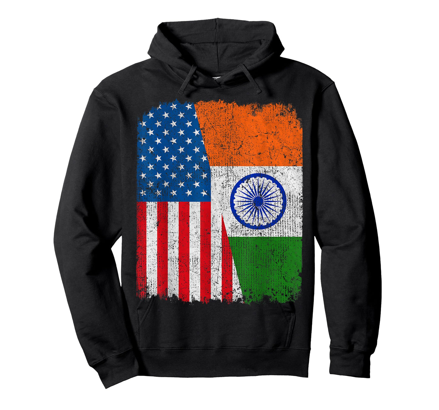 Indian American Flag Half USA India Root Proud T-Shirt