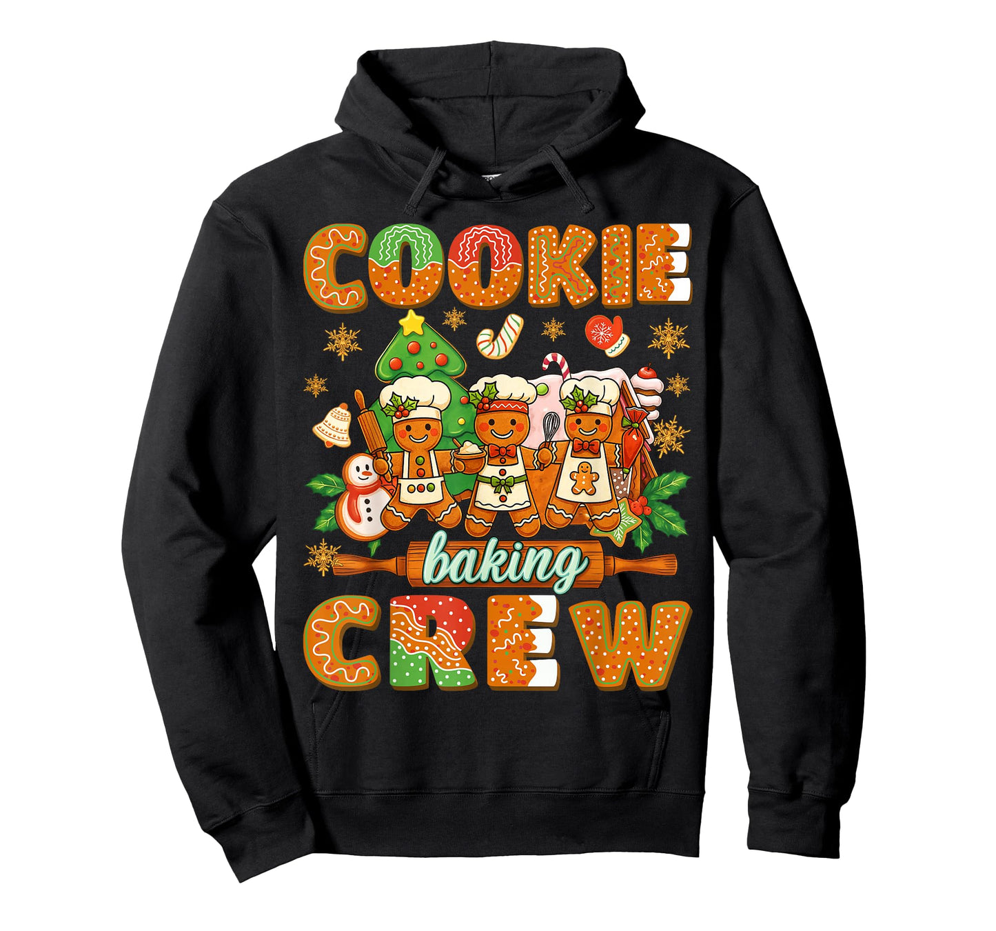 Christmas Cookie Baking Crew Gingerbread Man Xmas Baker Kids T-Shirt
