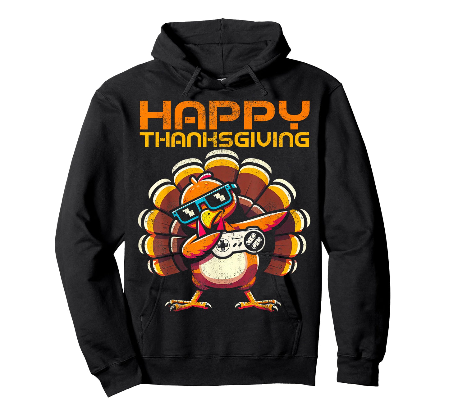 Happy Thanksgiving Dabbing Gamer Turkey Kids Boys Girls Men T-Shirt