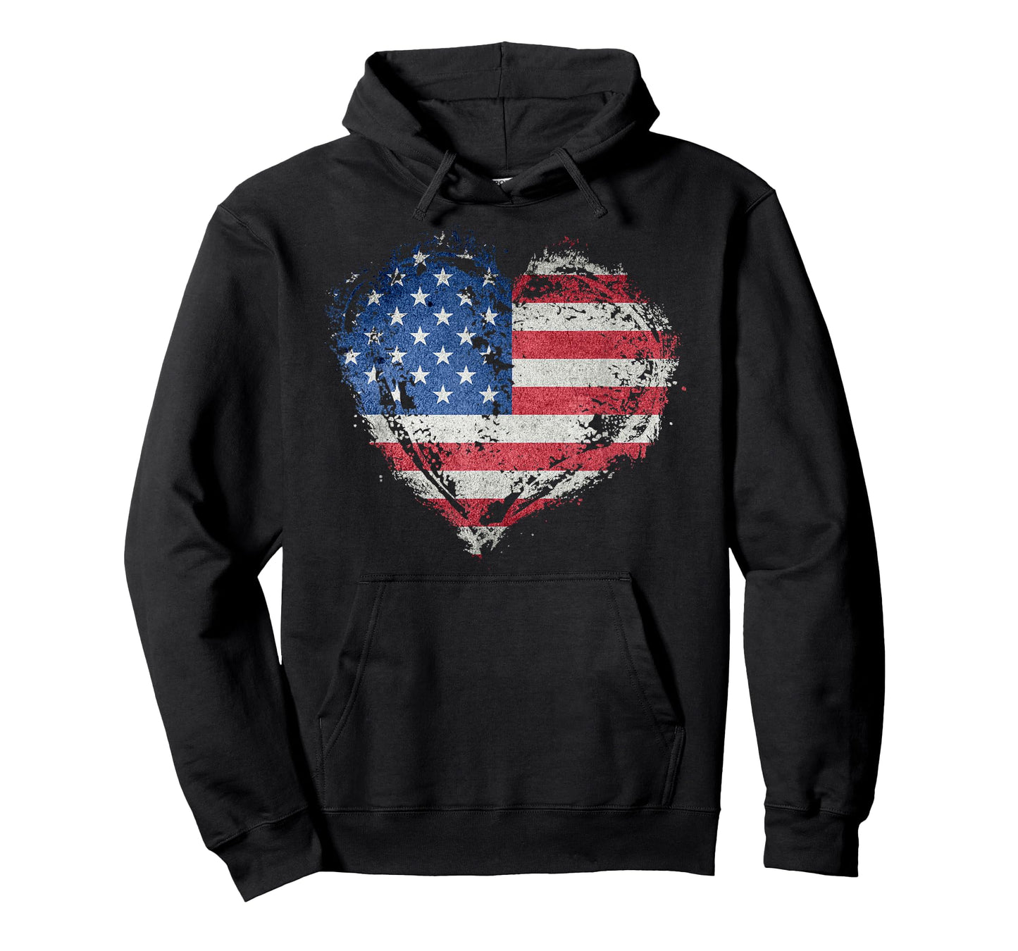 Vintage USA Heart Shape American Flag Stylish Design T-Shirt