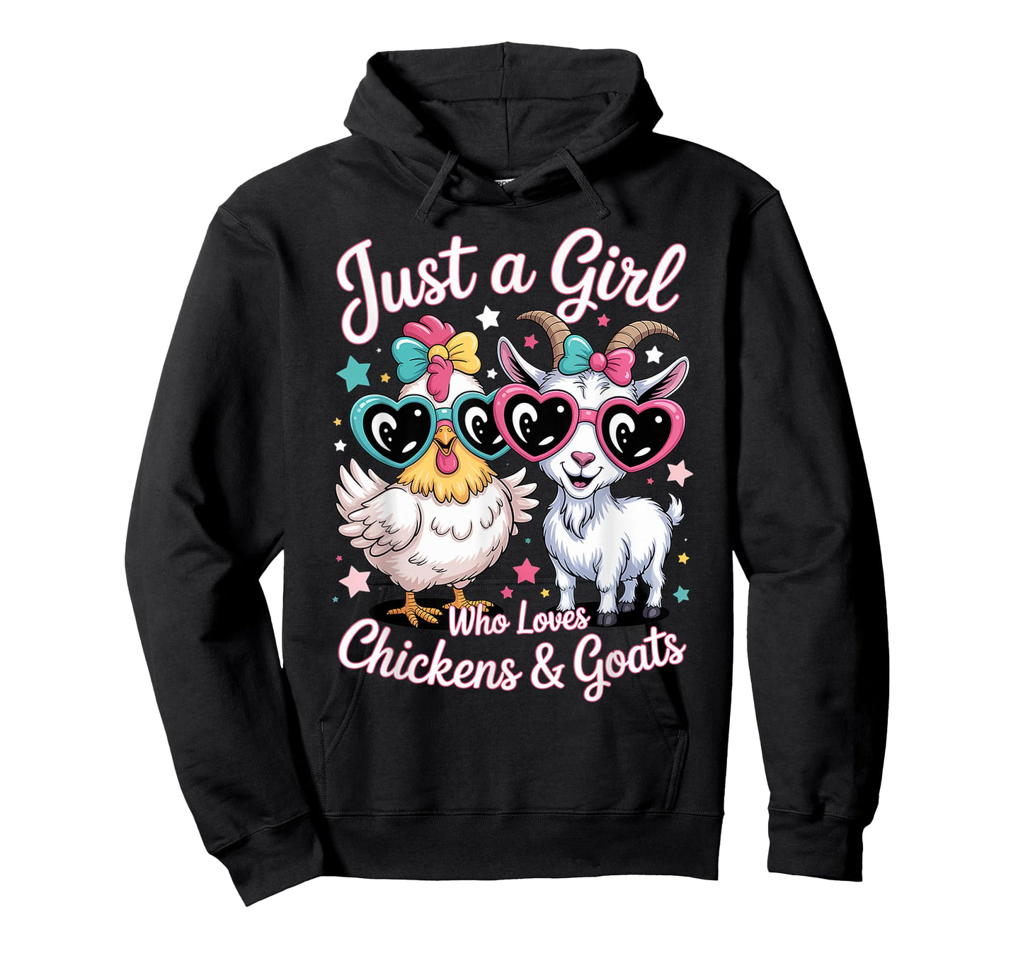 Cute Just A Girl Who Loves Chickens and Goats Farming Farmer T-Shirt